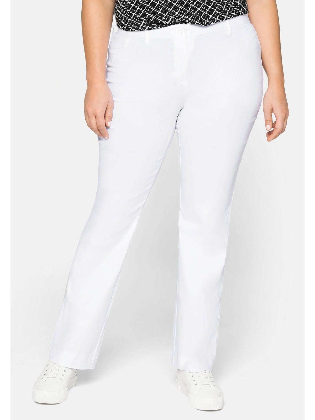Sheego Stretch-Hose "Große Größen", "Die Bootcut" mit schmalem Bund günstig online kaufen