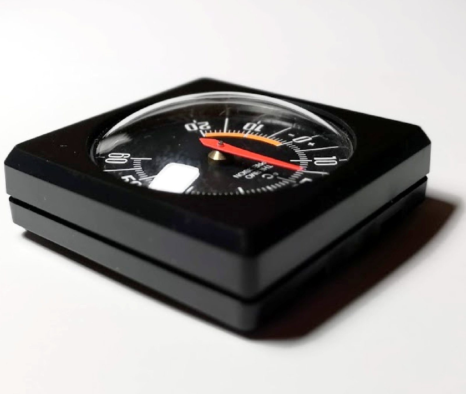 HR Autocomfort Raumthermometer Historisches Thermometer Bimetall 5 x 5 cm konvex justierbar
