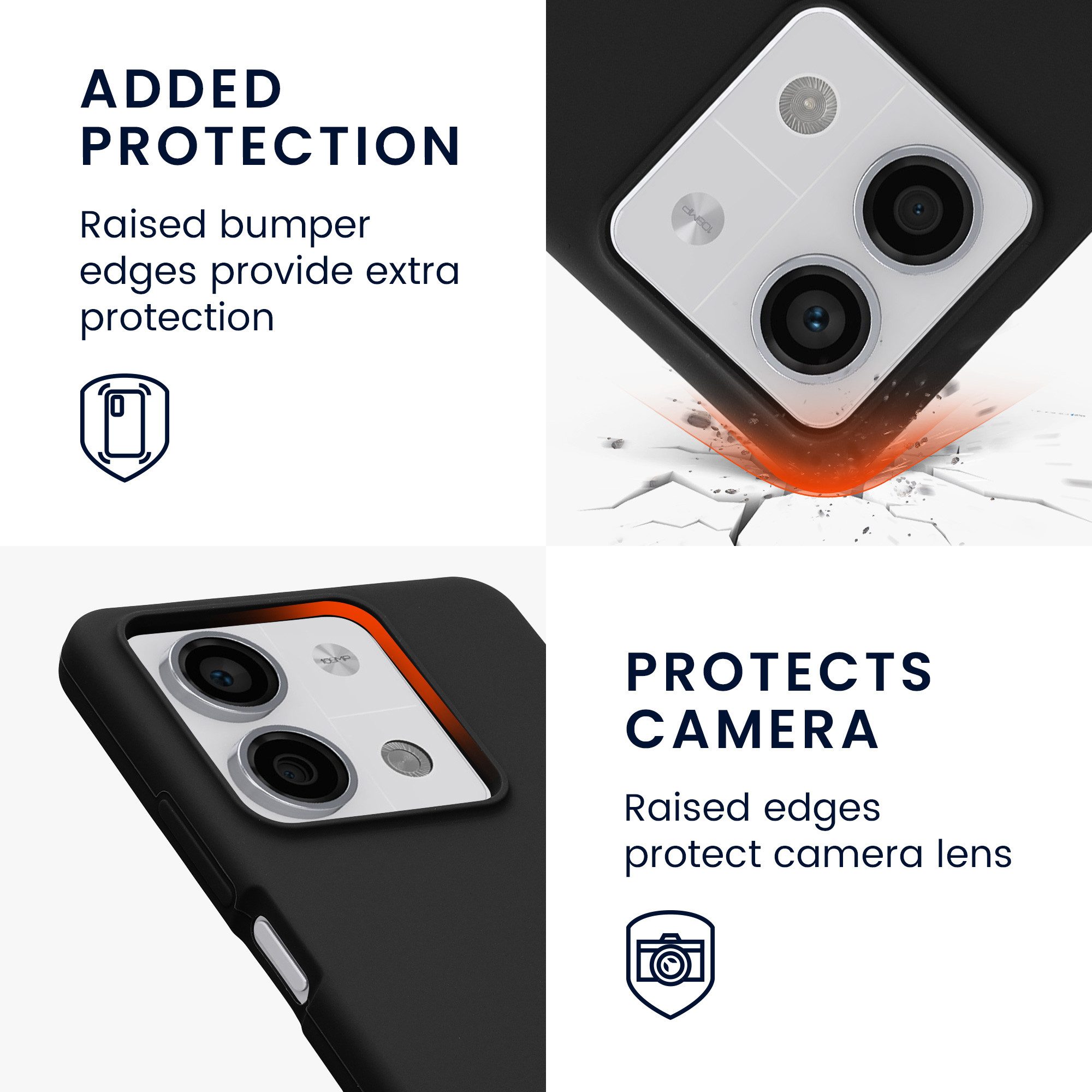kwmobile Handyhülle Handyhülle für Xiaomi Redmi Note 13 5G Hülle, Weiches Handy Silikon Case - Schutzhülle Cover