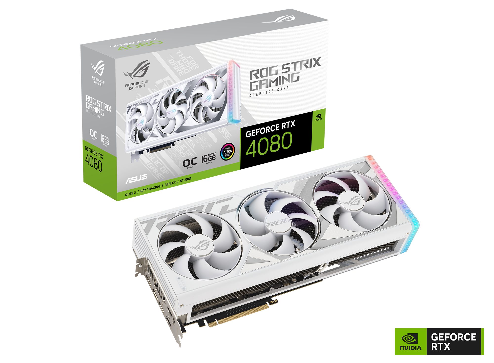 Asus ROG-STRIX-RTX4080-O16G-WHITE Grafikkarte (16 GB, GDDR6X)