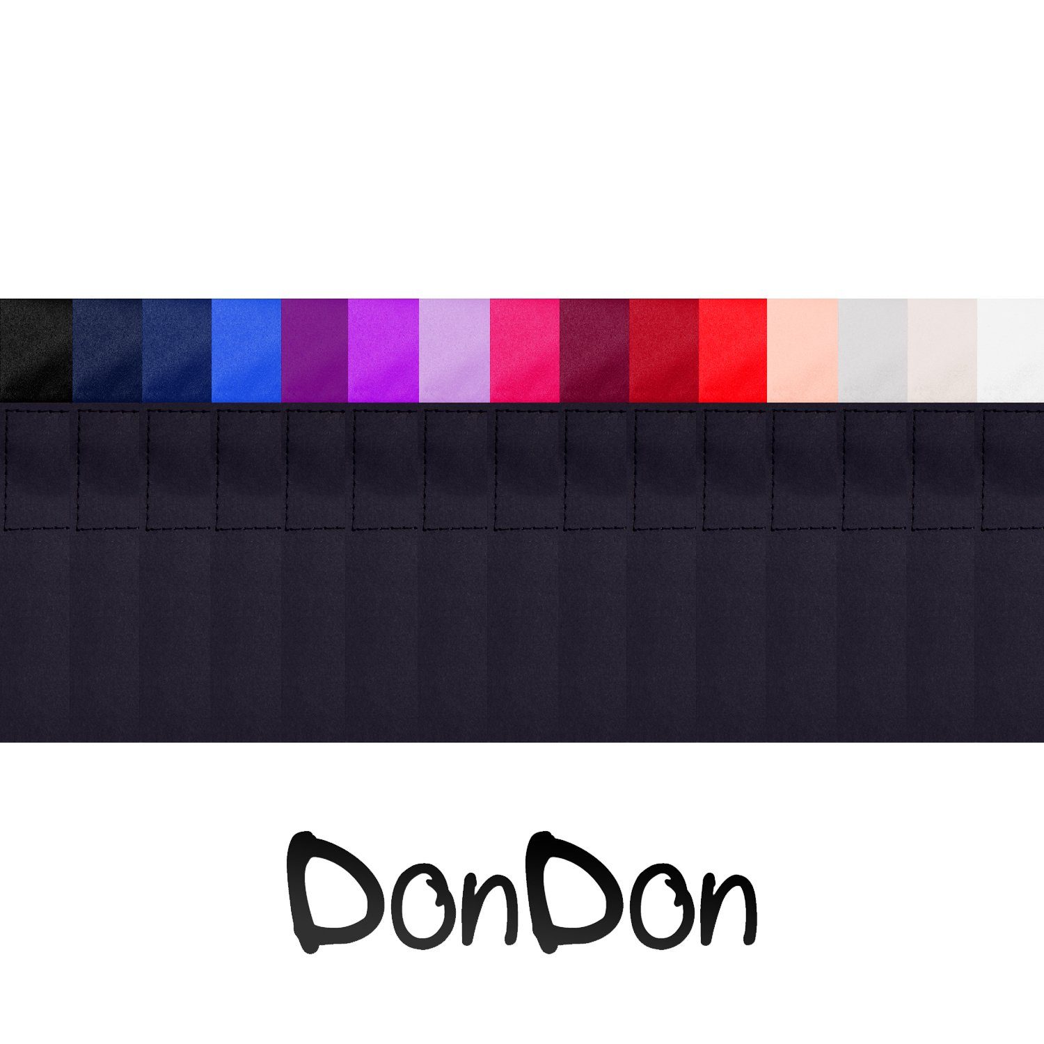 Einstecktuch DonDon DonDon größenverstellb, verstärkt, vorgefaltet, Seidenlook 1-St), am mit vorgefaltet Karton Karton dunkelblau eckig Herren Einstecktuch (Packung,