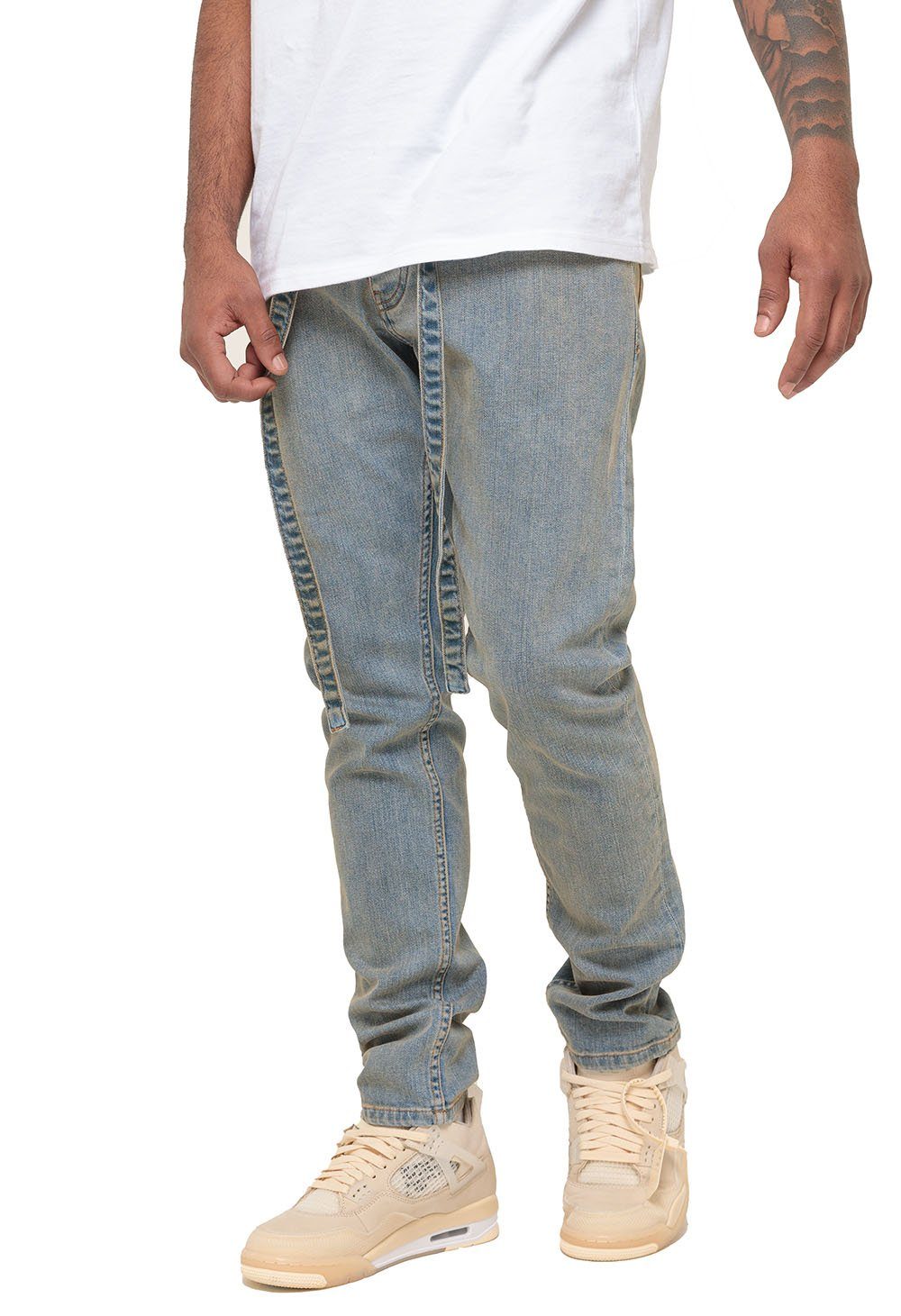 PEGADOR 5-Pocket-Jeans Moura Relaxed (1-tlg., kein Set) gleichfarbig lange Bundschnüre