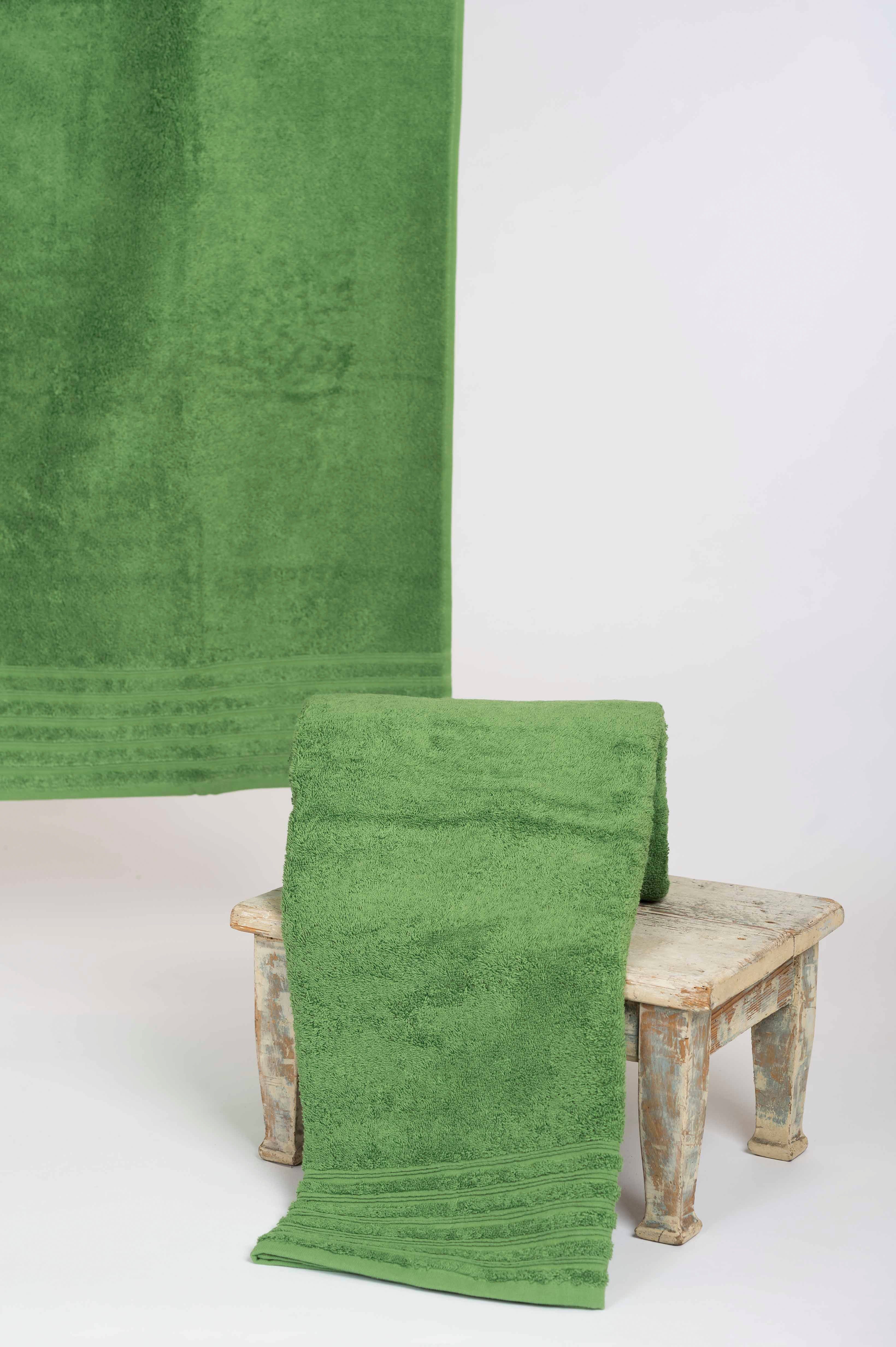 grün Wewo Saunatuch cm, Baumwolle AIDA, (1-St), Frottee fashion Uni reine 80x200 Farben,