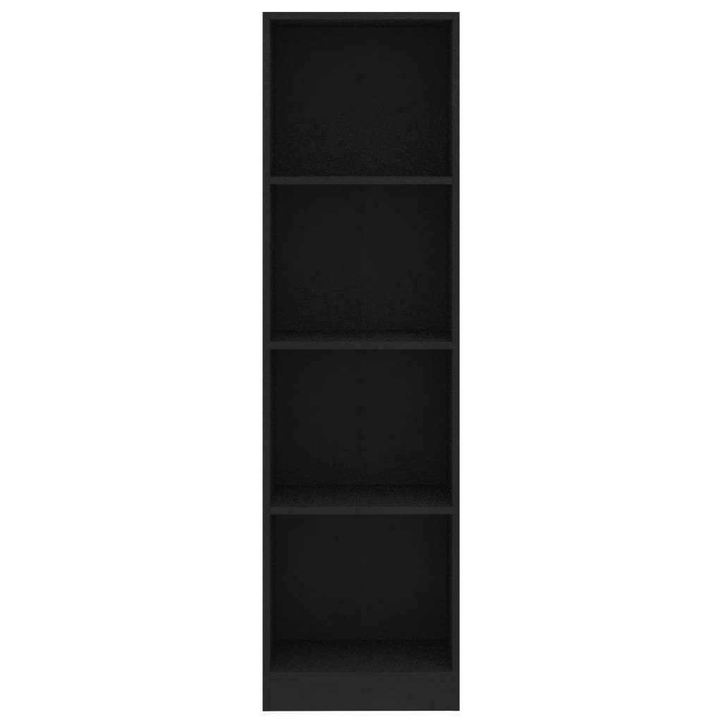 Schwarz cm Holzwerkstoff Bücherregal Fächer furnicato 4 40x24x142