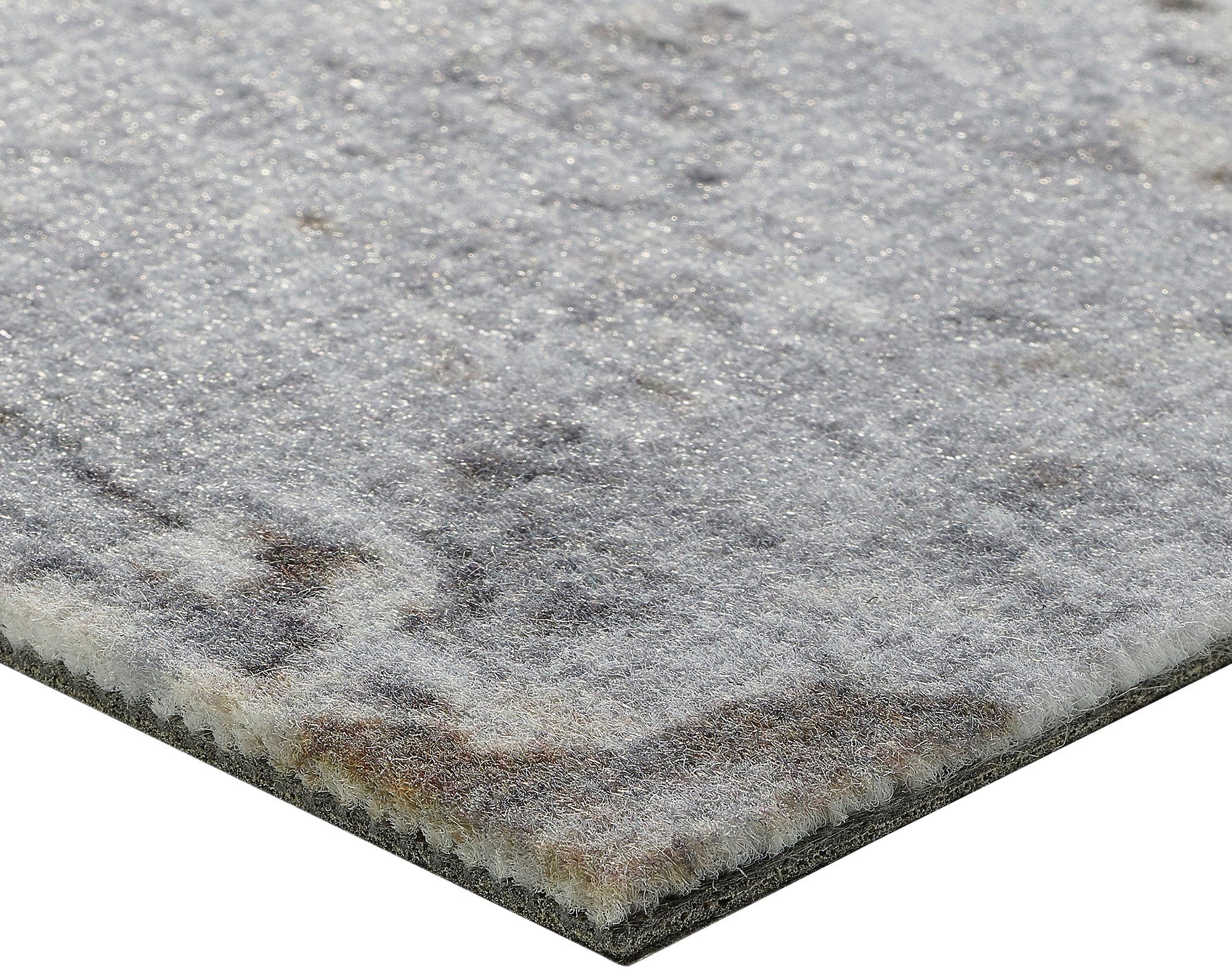 Teppichfliese Velour Steinoptik Marmor Stück, Infloor, selbsthaftend, Stuhlrollen grau, 6 m², für 4 x 14 rechteckig, 100 cm, mm, 25 geeignet Höhe