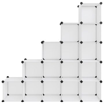 möbelando Regalwürfel 3012792, LxBxH: 155x32x153,5 cm, in Transparent