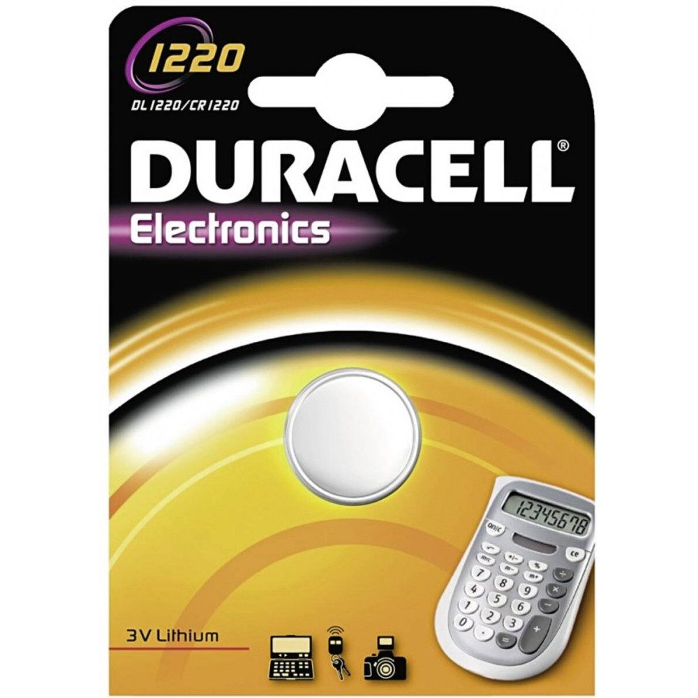 Duracell Duracell DL 1220 Lithium Knopfzelle für Elektronik. Akku Duracell DL 1220 Electronics / CR1220 (3 Volt V), Lithium Knopfzelle