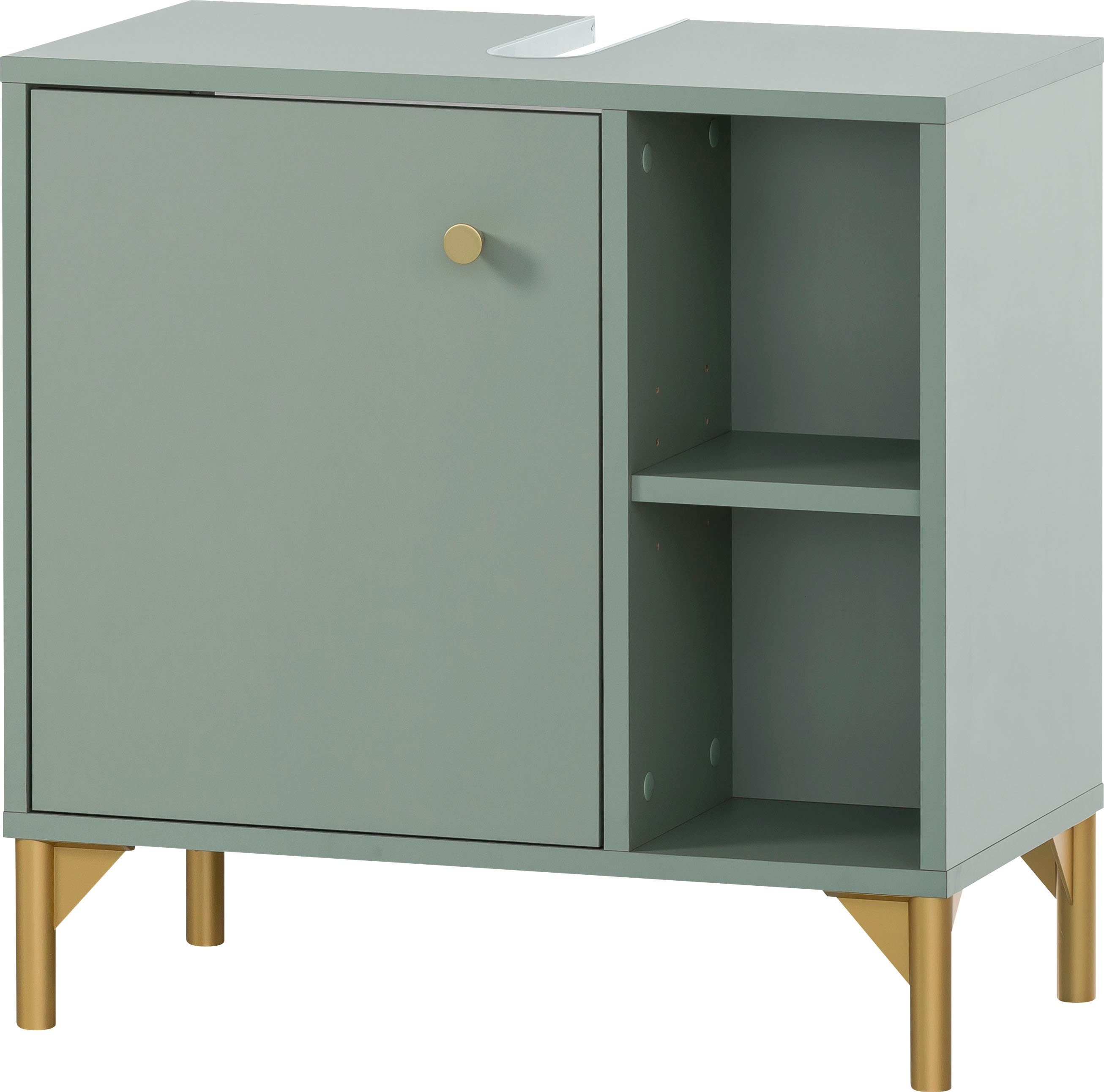 welltime Waschbeckenunterschrank Ando, Waschbeckenunterschrank, Made in Germany, B: 60,2 cm Solide Verarbeitung - Dieses Produkt ist in Deutschland gefertigt