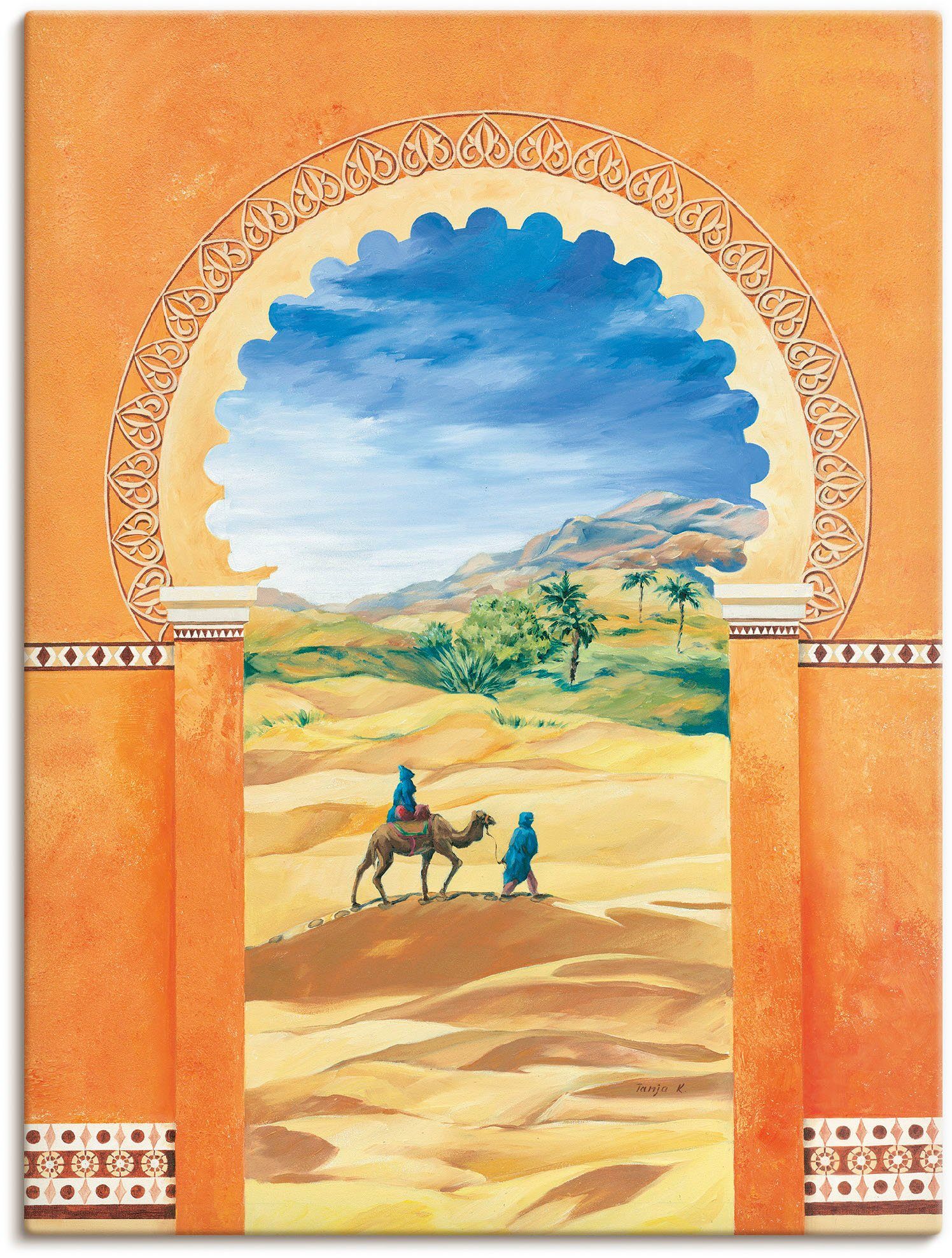 Artland Wandbild Fata Morgana, Fensterblick Wandaufkleber St), Leinwandbild, als oder Größen (1 Poster in Alubild, versch