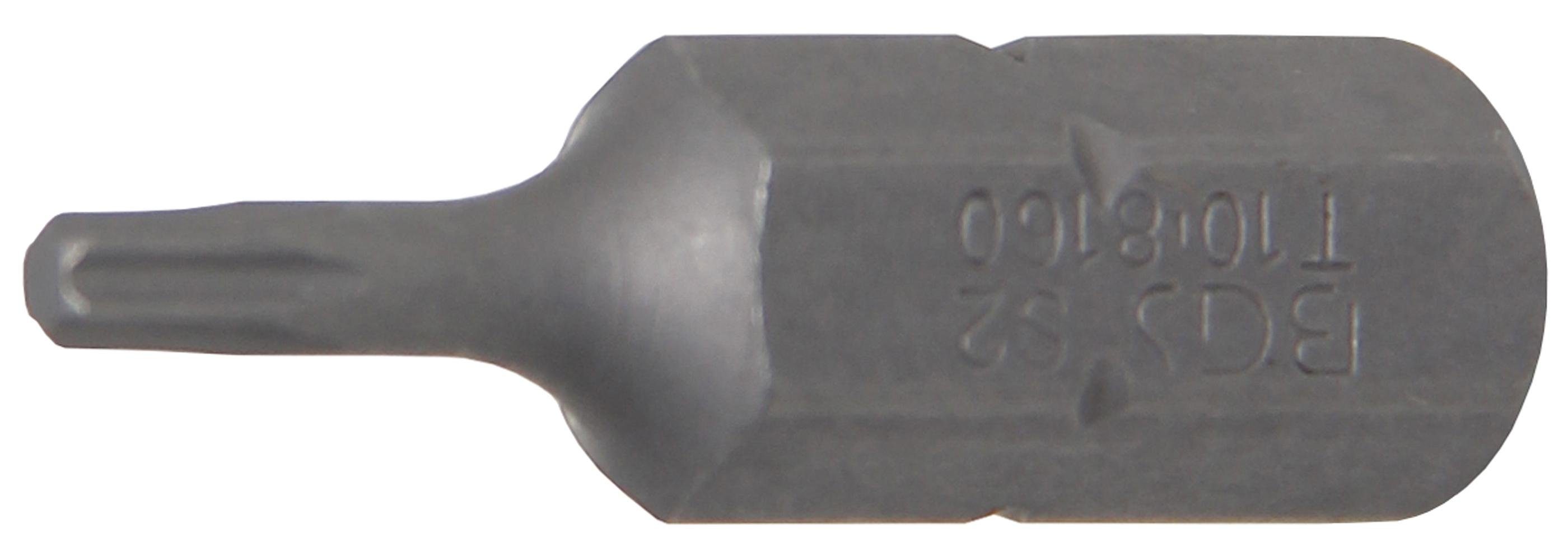 BGS technic Bit-Schraubendreher Bit, Antrieb Außensechskant 8 mm (5/16), T-Profil (für Torx) T10
