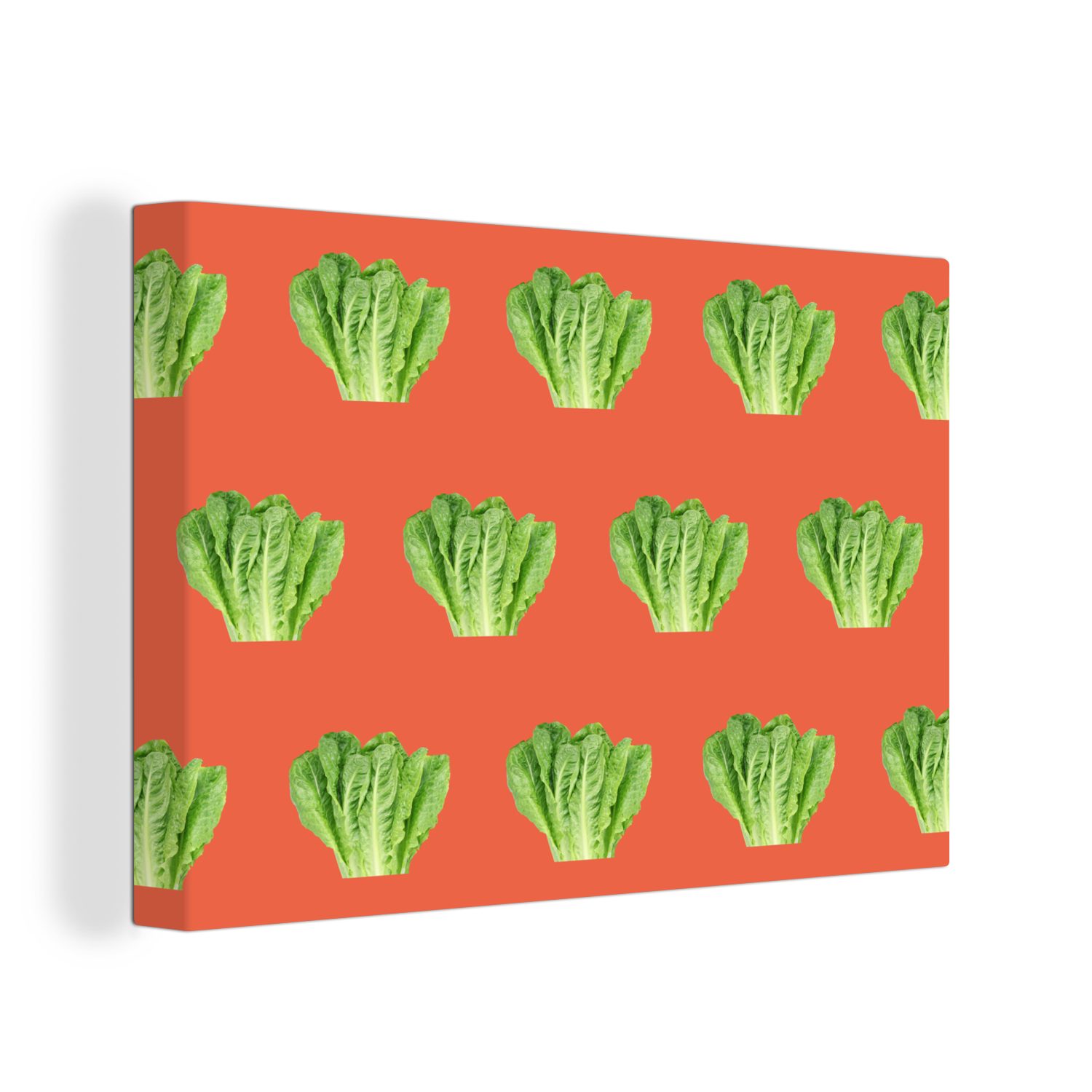 OneMillionCanvasses® Leinwandbild Gemüse - Muster - Rot, (1 St), Wandbild Leinwandbilder, Aufhängefertig, Wanddeko, 30x20 cm