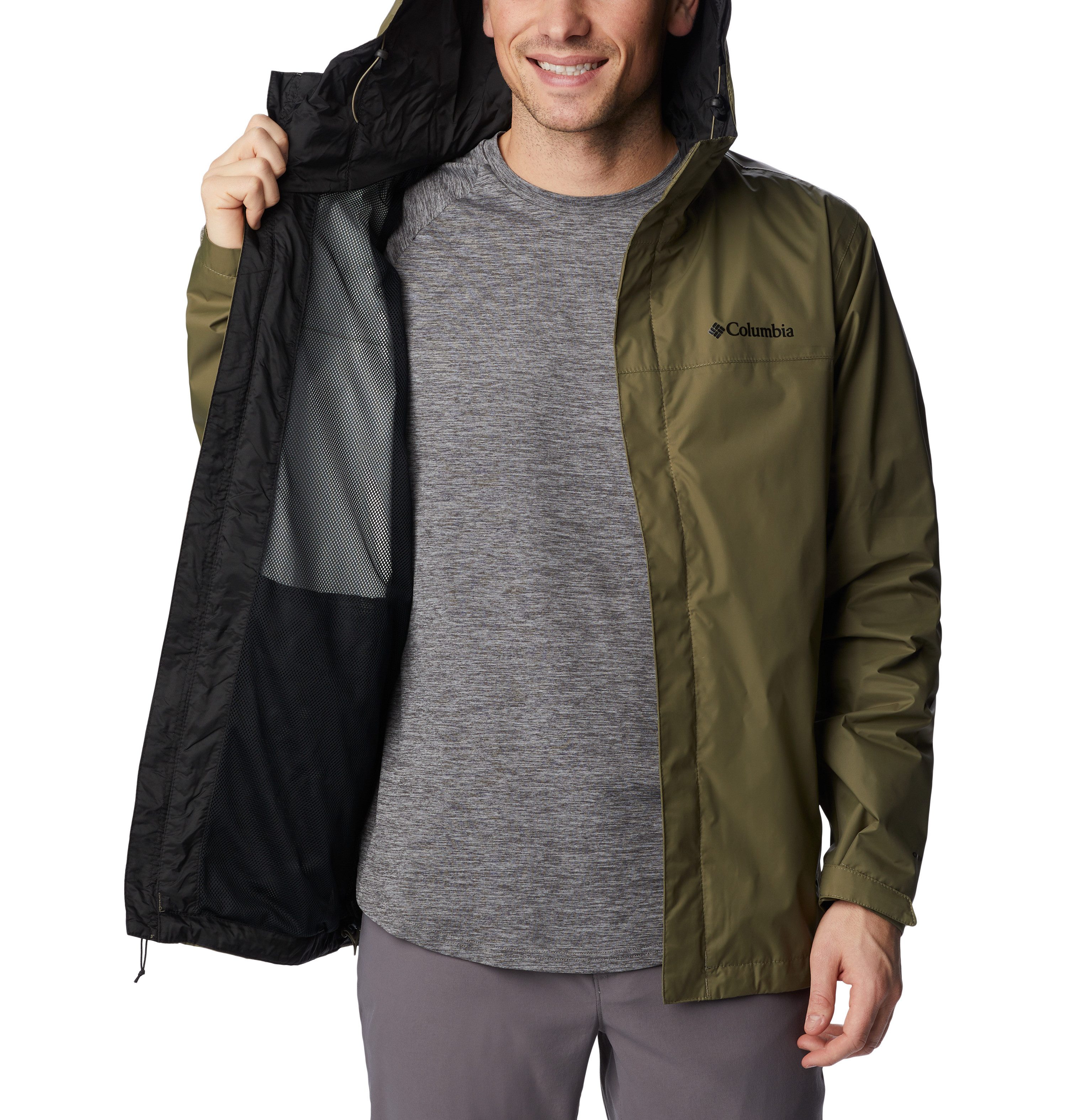 Columbia Regenjacke WATERTIGHT II JACKET mit Reißverschlusstaschen, wasserabweisendes Obermaterial aus Nylon