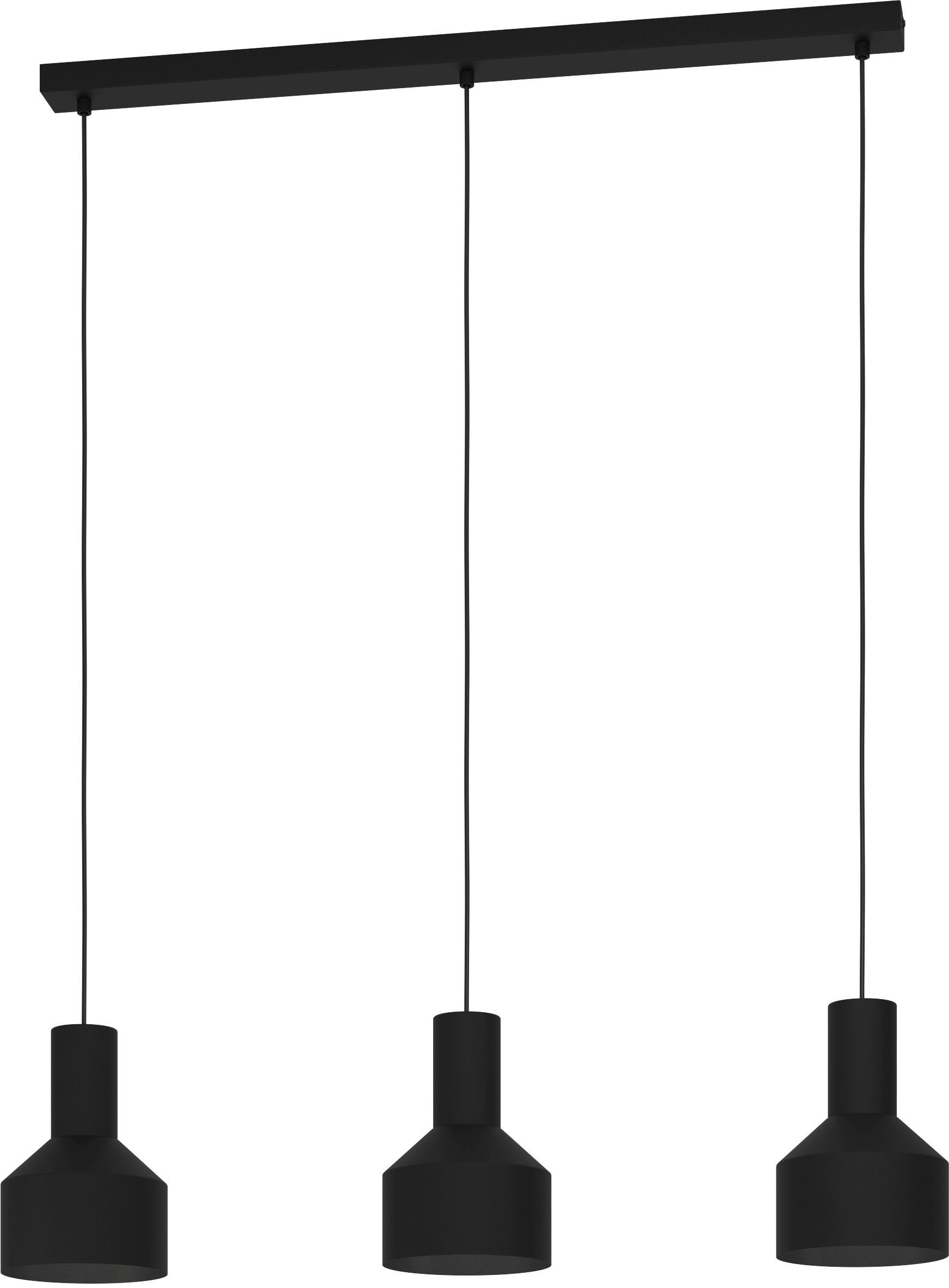 EGLO Hängeleuchte CASIBARE, Leuchtmittel wechselbar, ohne Leuchtmittel, Hängeleuchte in schwarz aus Stahl - exkl. E27 - 40W