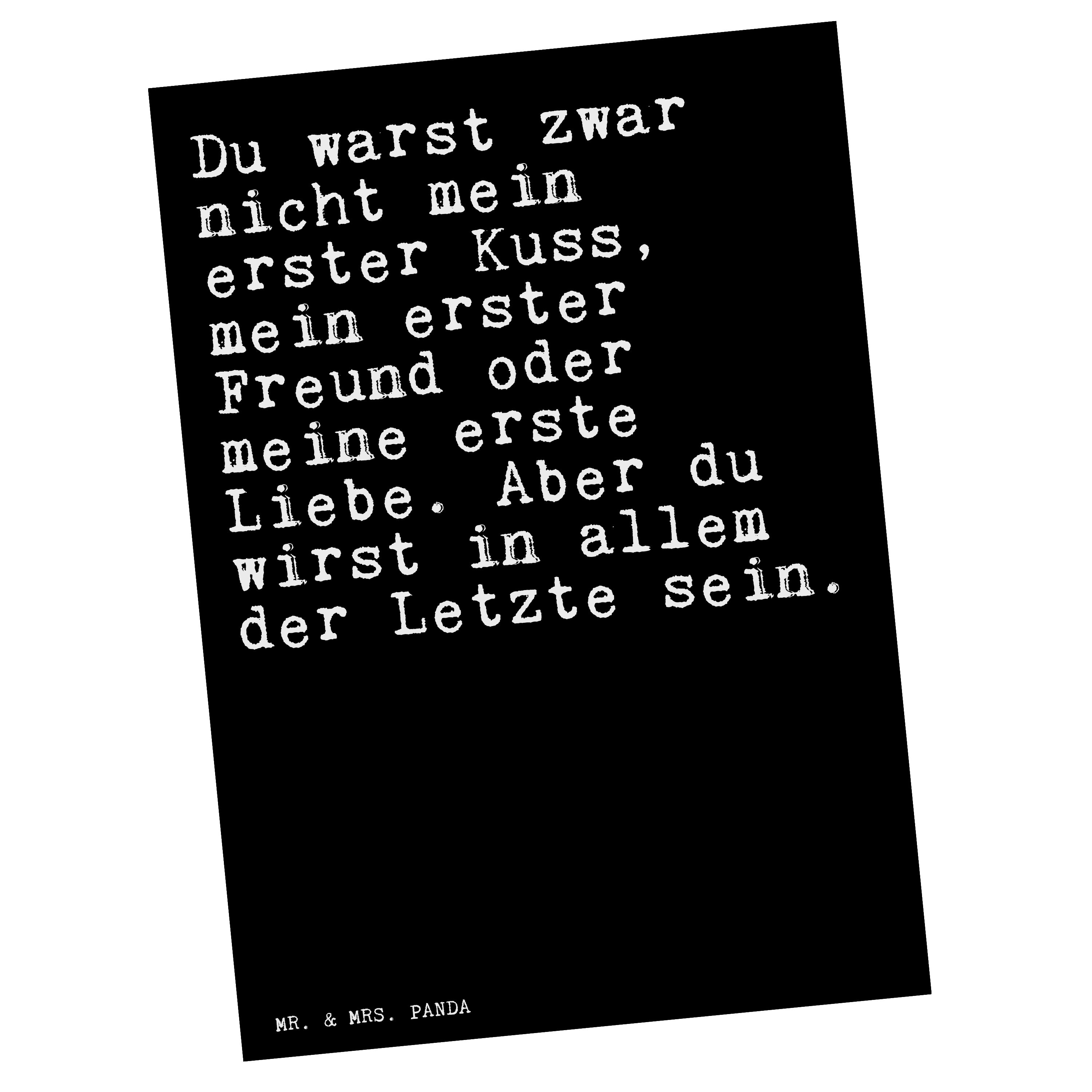 Mr. & Mrs. Panda Postkarte »Du warst zwar nicht... Schwarz Geschenk