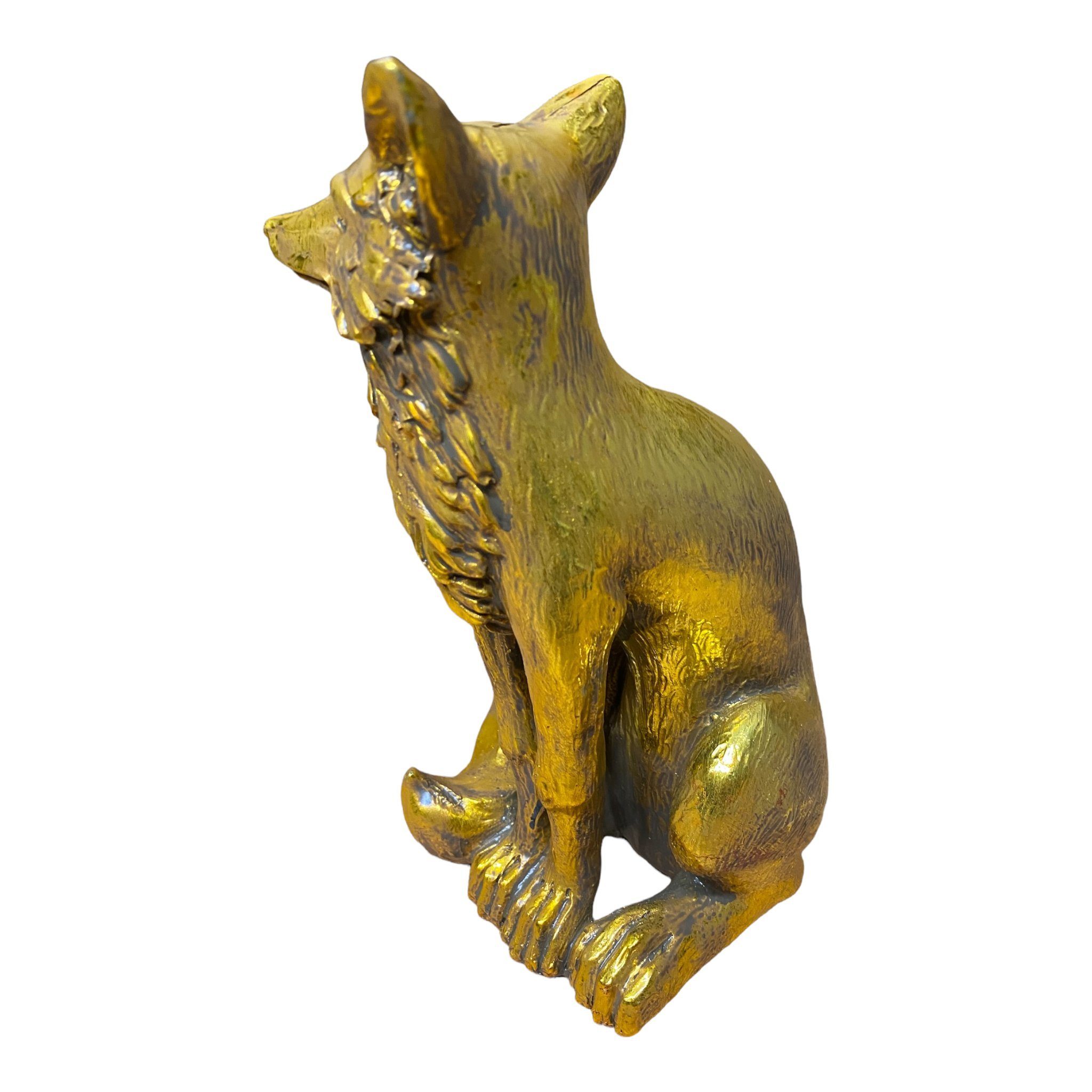 Tierfigur Florissima Gold Deko Figur 18 Fuchs cm