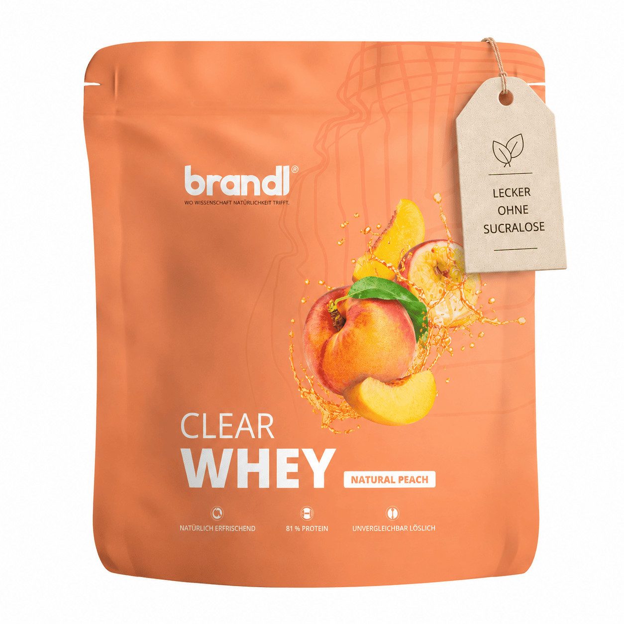 Brandl Nutrition Clear Whey Isolate - 80% Eiweiß Pulver, Whey Protein ohne Sucralose Pulver, Proteinpulver mit natürlichem high Protein, made in Germany