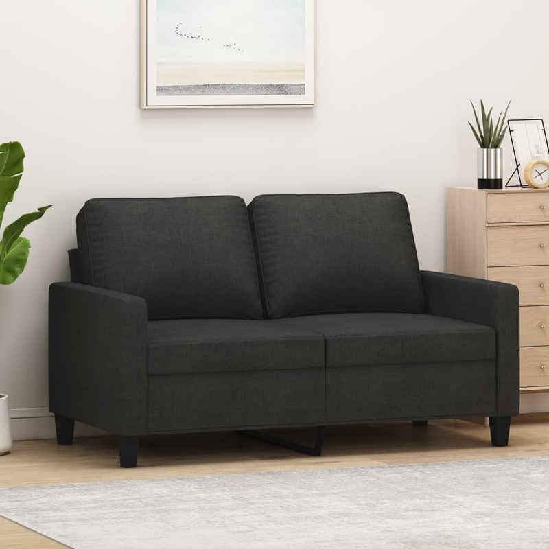 vidaXL Sofa 2-Sitzer-Sofa Schwarz 120 cm Stoff