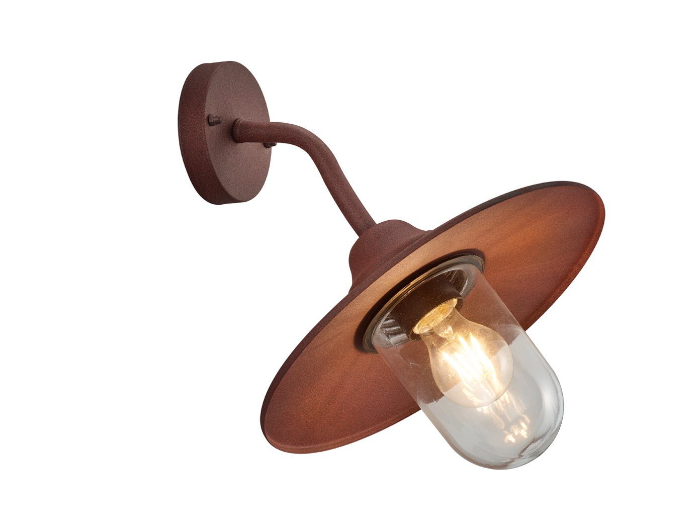 TRIO Leuchten LED Außen-Wandleuchte, LED wechselbar, Warmweiß, Fassadenbeleuchtung Haus-wand beleuchten Außen Terrassenleuchten Rost