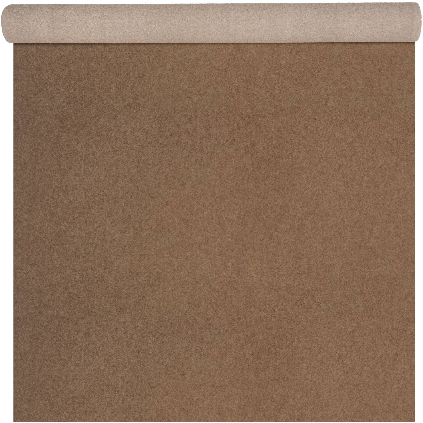ANRO Teppich AXEL Eventteppich BFl-S1 Uni Messeteppich Läufer, Rechteckig, Höhe: 3 mm, schwer entflammbar Läufer 100x60cm Einfarbig Beige