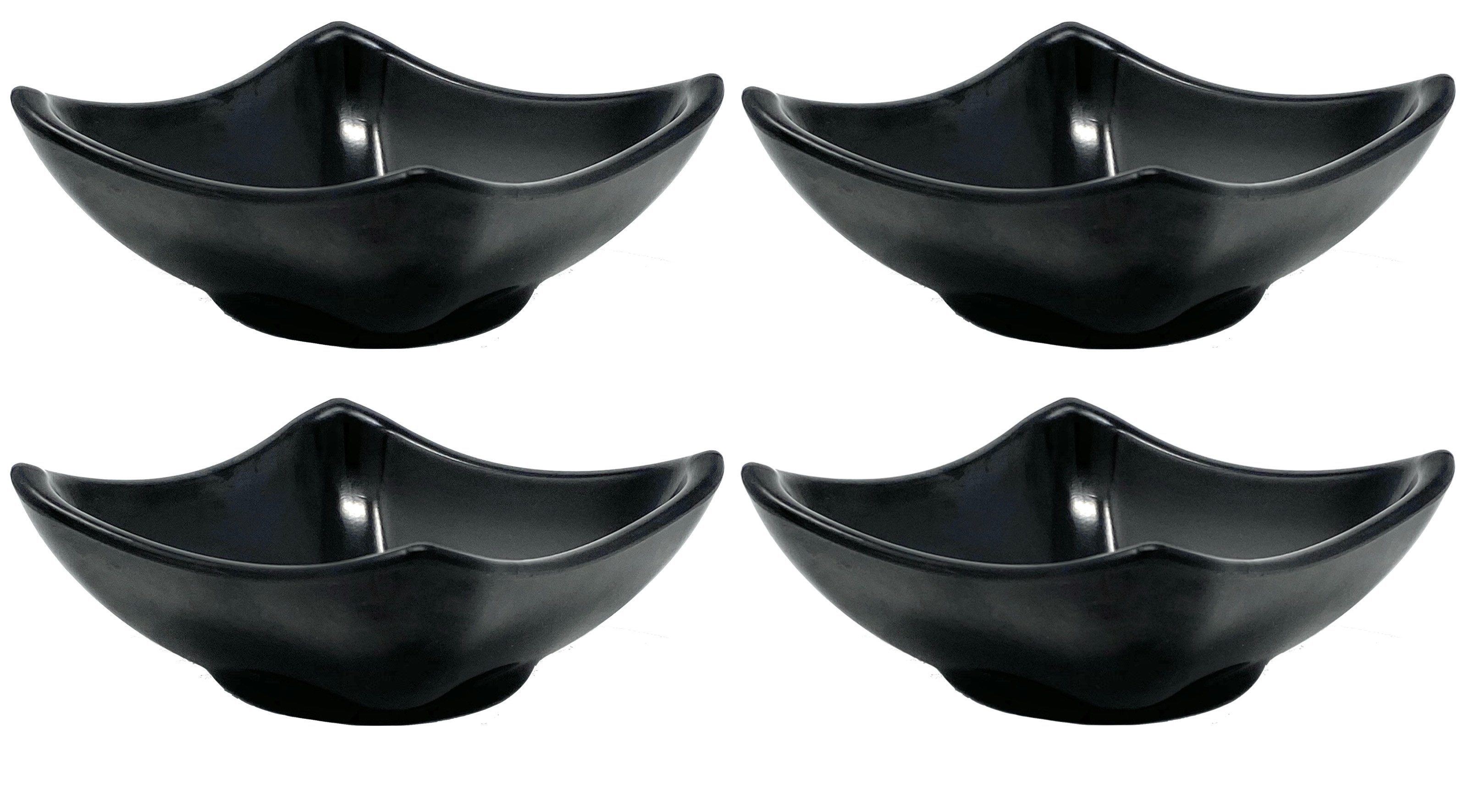 DanDiBo Dipschale 4x Dipschalen Melamin Set Snackschale Servierschale Saucenschälchen, Soja