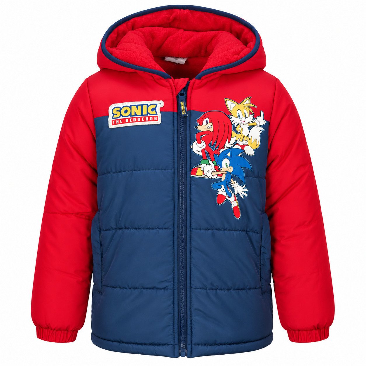 Sonic The Hedgehog Winterjacke Sonic The Hedgehog Kinder Winterjacke Jungen Jacke mit Kapuze Gr. 92 bis 128 – Bild 3 von 5