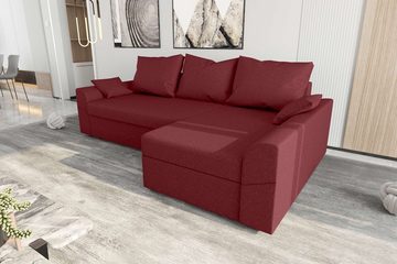 99rooms Ecksofa Aurora, L-Form, Eckcouch, Sofa, Sitzkomfort, mit Bettfunktion, mit Bettkasten, Modern Design