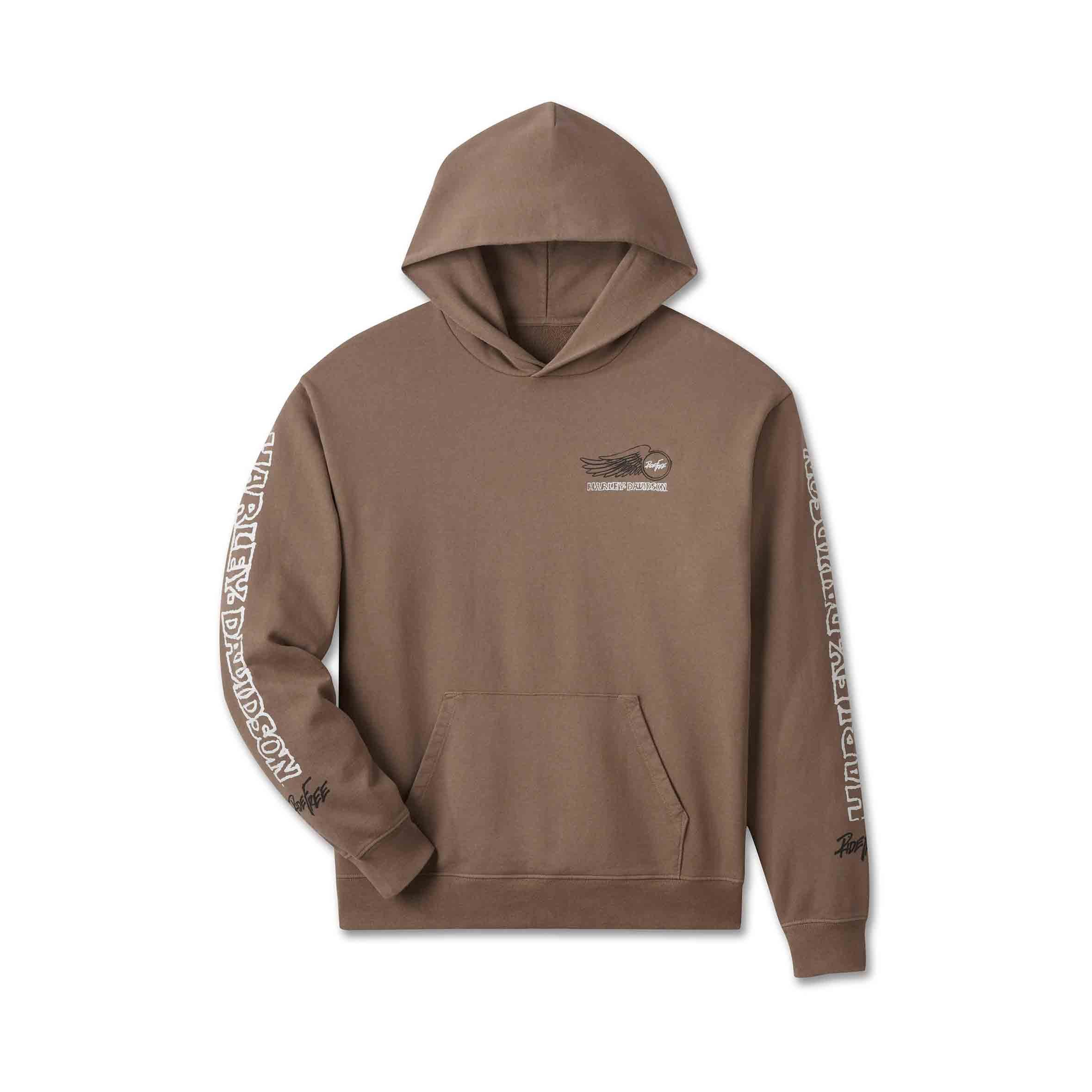 HARLEY-DAVIDSON Hoodie Herren Willie G Winged Wheel Biker Sweatshirt Pullover Kapuzenpullover