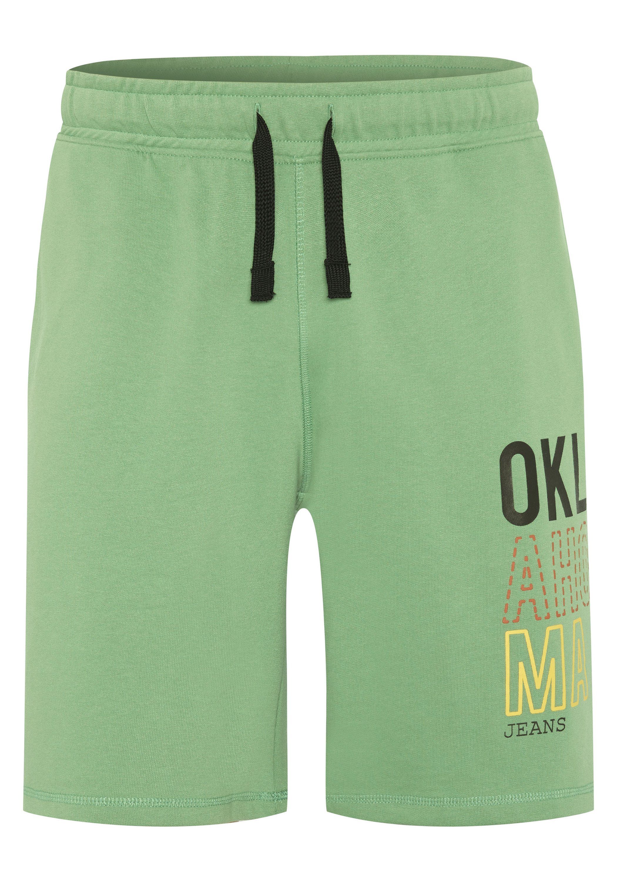 Oklahoma Jeans Sweatshorts aus Baumwollmix 16-6116 Shale Green