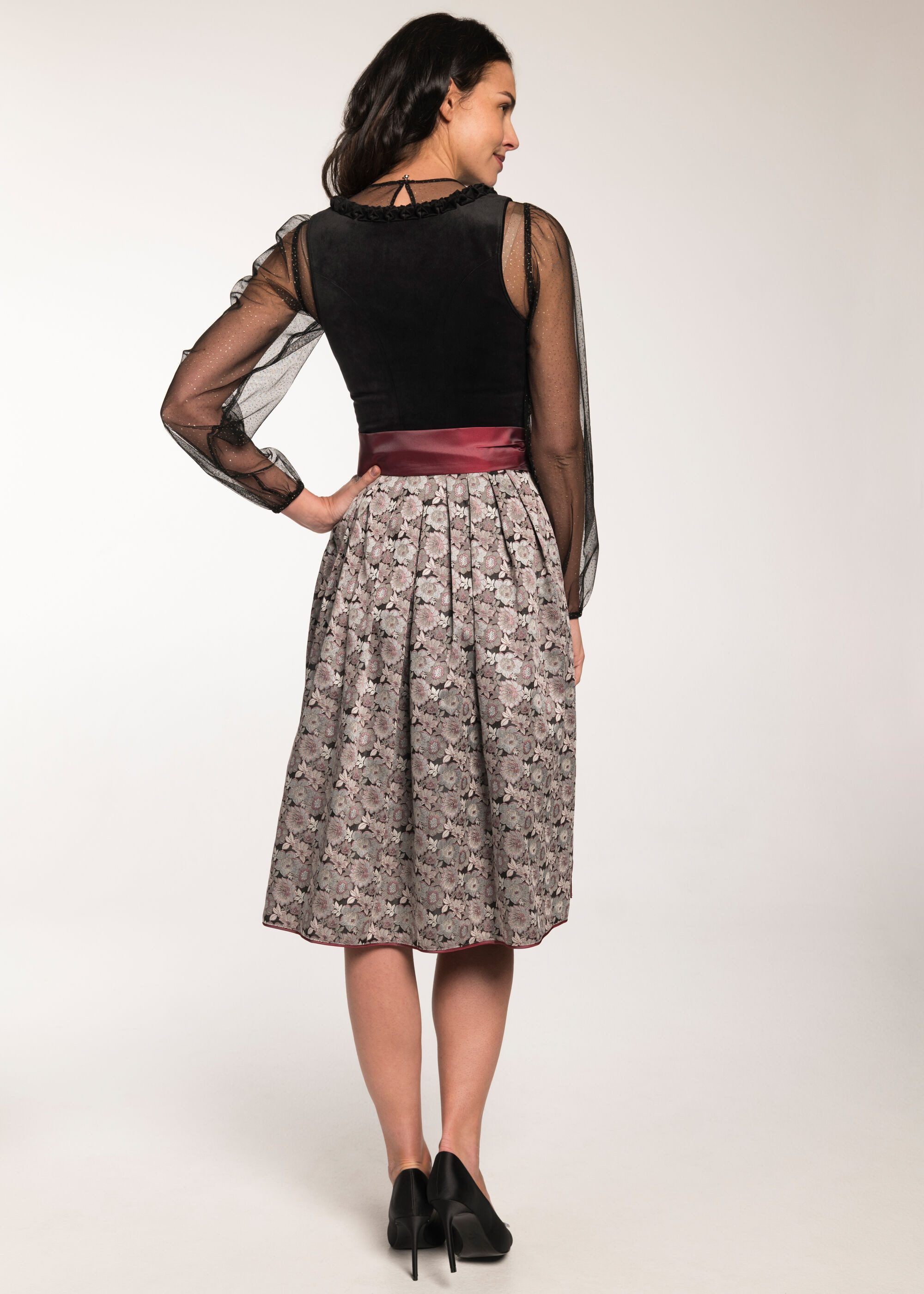 Spieth & Wensky Dirndl Gloria (1-tlg) feines Samtoberteil