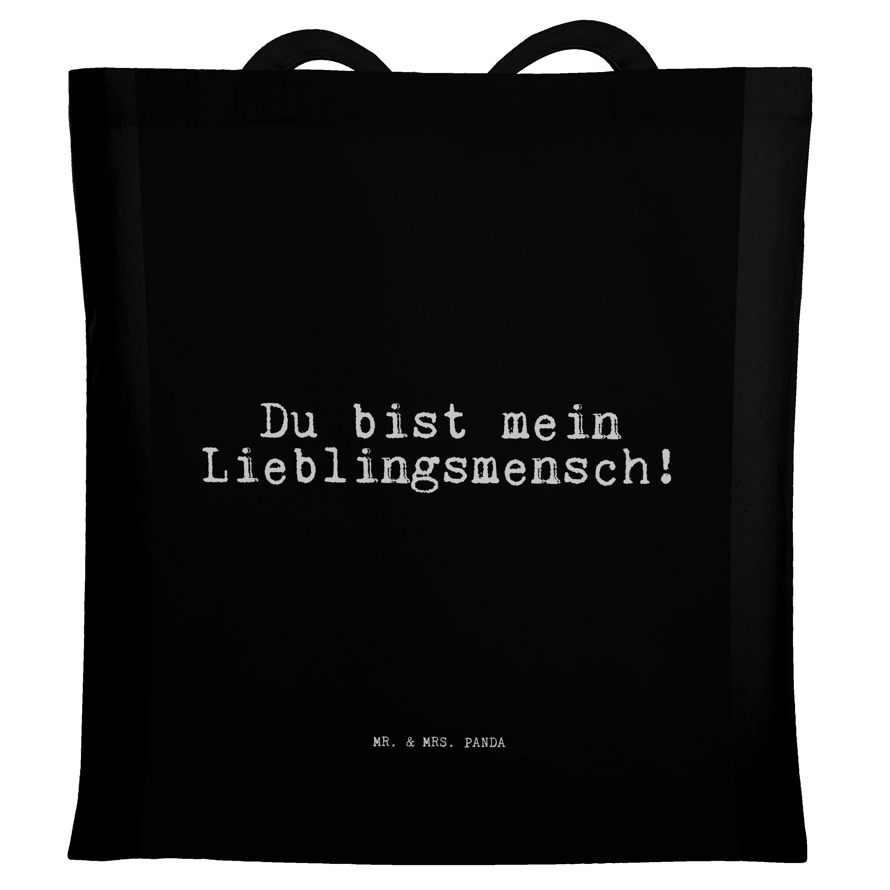 Mr. & Mrs. Panda Tragetasche »Du bist mein Lieblingsmensch! Schwarz