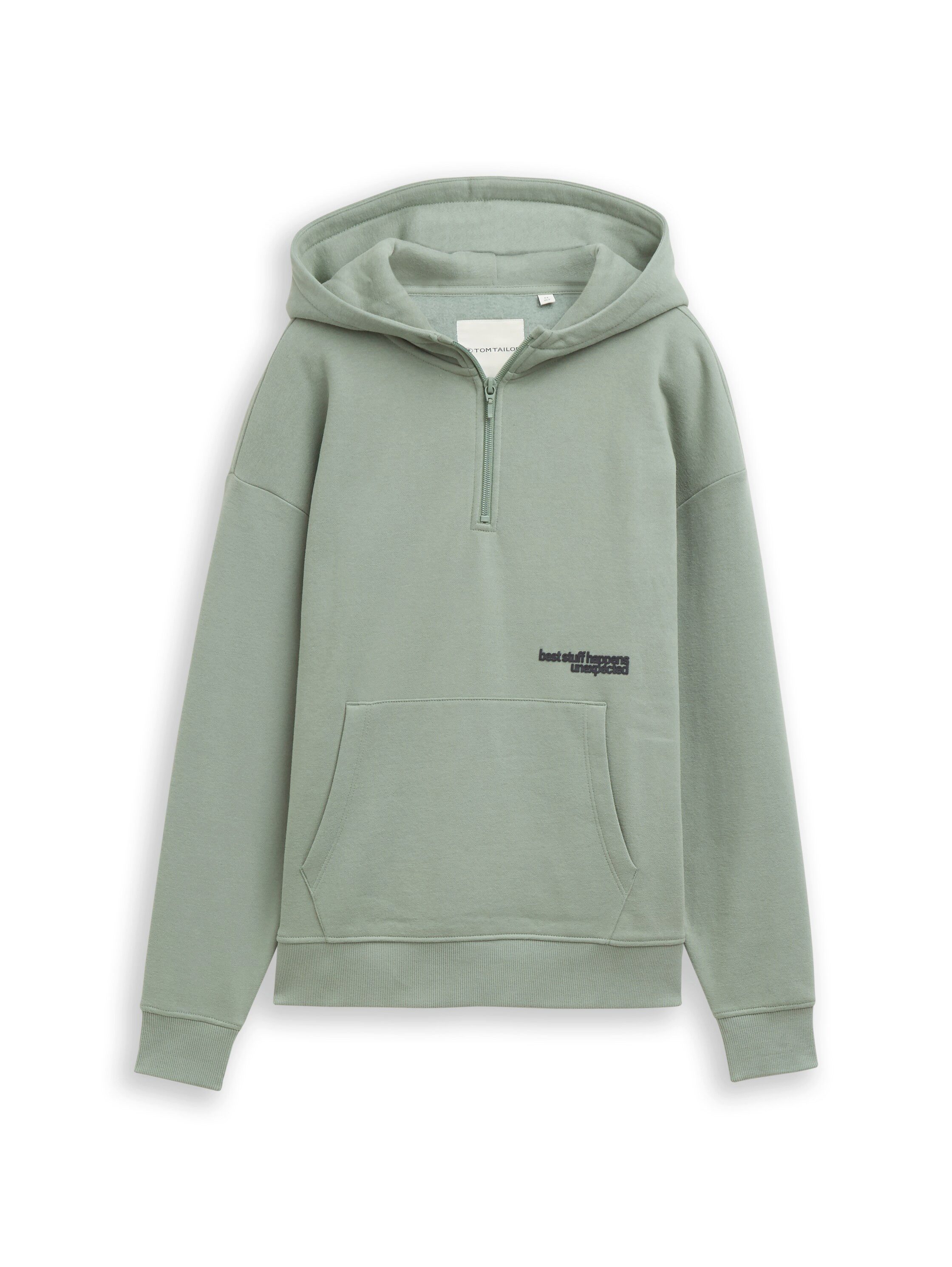 TOM TAILOR Kapuzensweatshirt mit Zipper und Statement-Badges