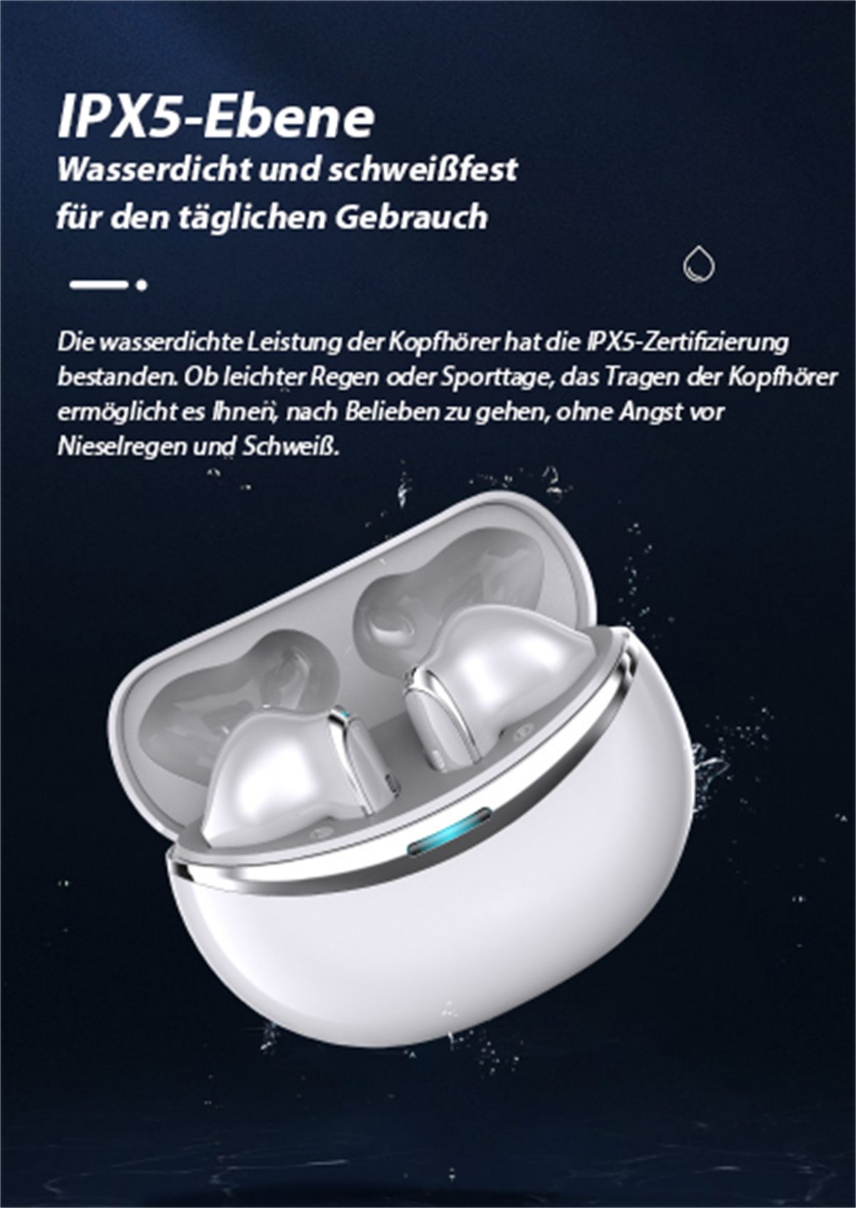 In-Ear-Kopfhörer, kabellose selected HiFi-Klangqualität ENC-Rauschunterdrückung Weiß In-Ear-Kopfhörer carefully