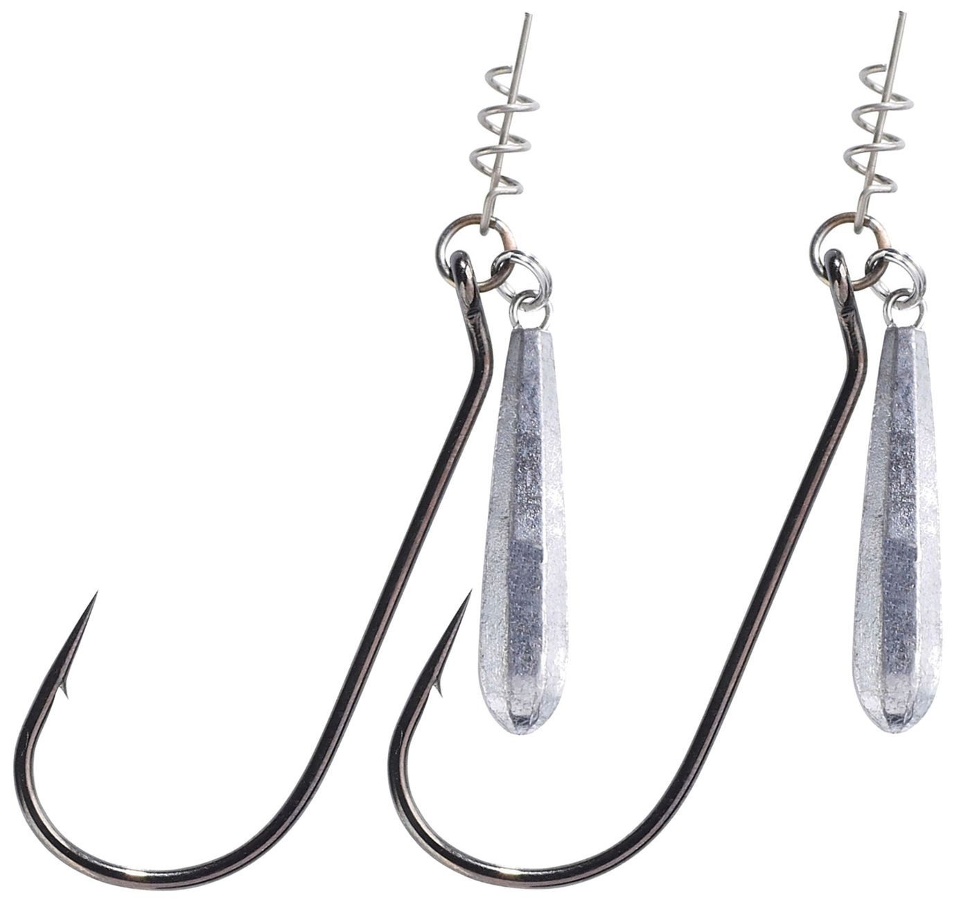 Jighaken Owner Jig Rig Twist Lock Haken - 2 Jighaken mit Spirale