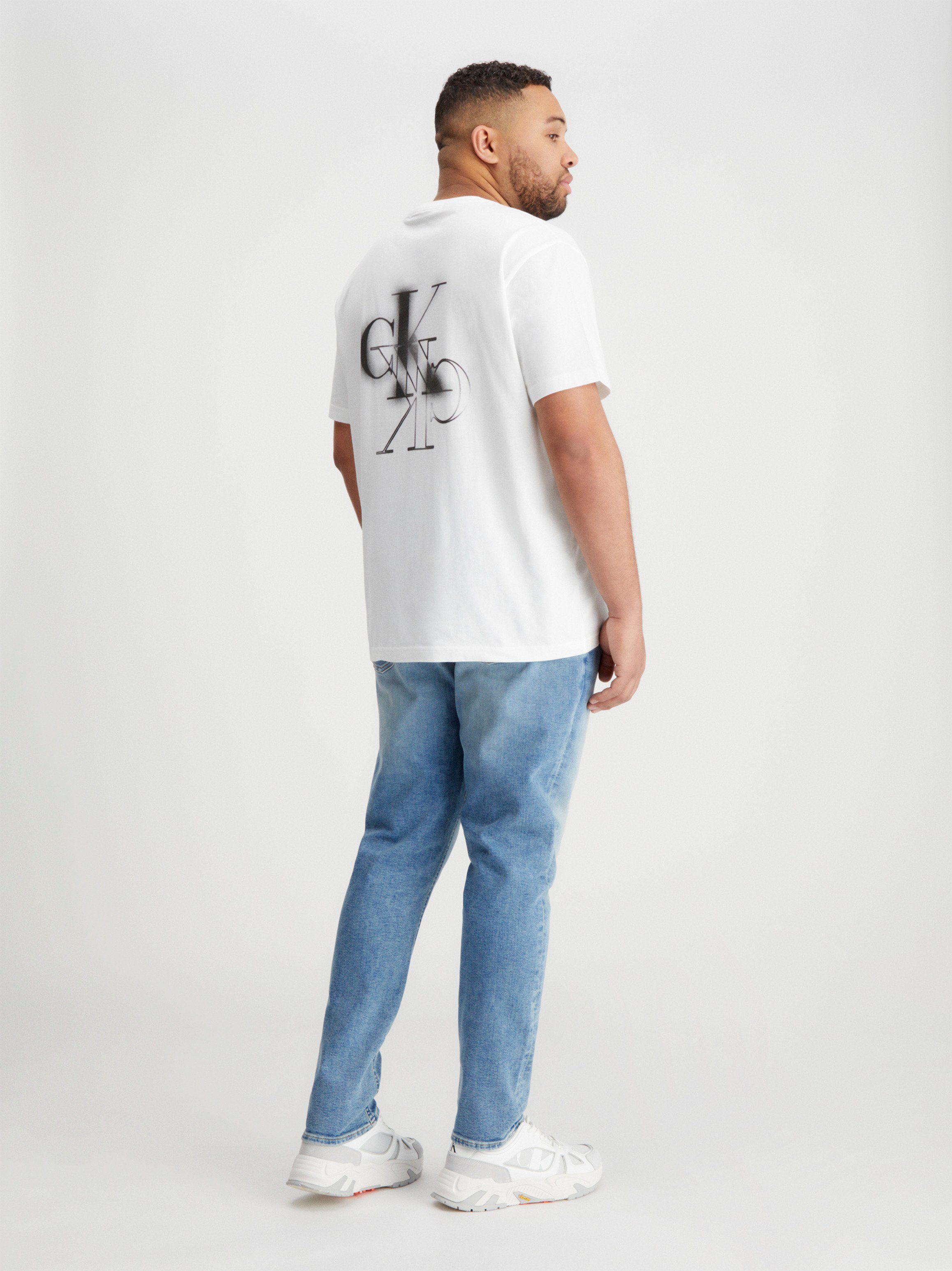 CK Klein TEE White T-Shirt Bright Jeans LOGO Plus PLUS Calvin MIRRORED