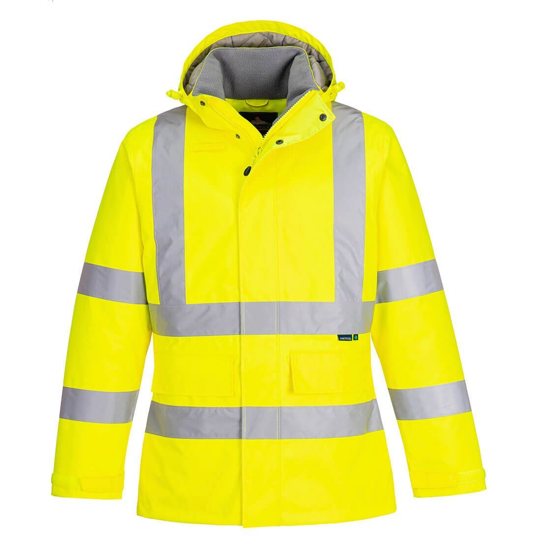 Gelb Arbeitsjacke Warnschutz Portwest Winterjacke Hi-Vis