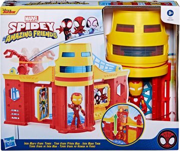 Hasbro Spielwelt Marvel Spidey und seine Super-Freunde, Iron Mans Turm, inklusive Figur