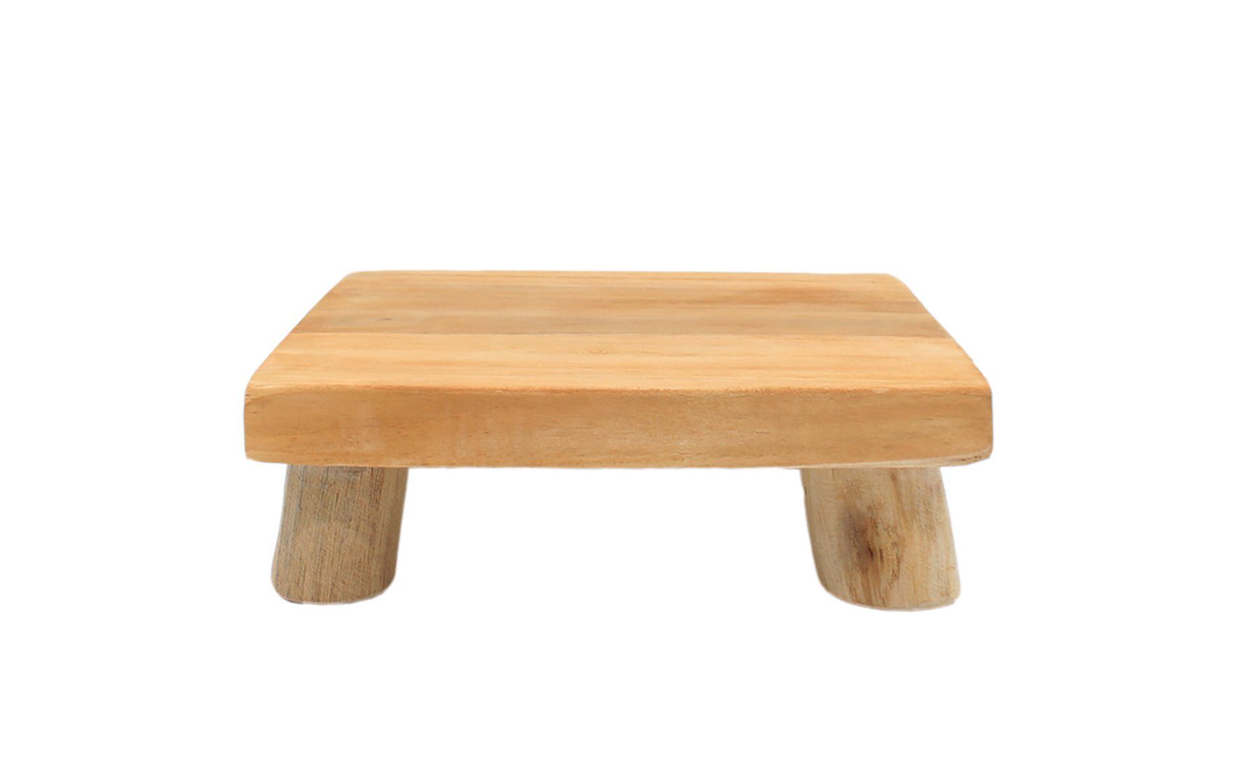 Spetebo Blumenständer Teak Blumenteller klein natur günstig online kaufen
