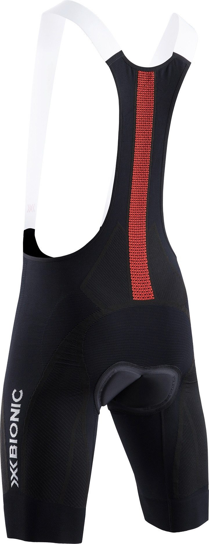 X-Bionic Fahrradhose Bike The Trick 4.0 BIB Short Padded schwarz/orange Herren