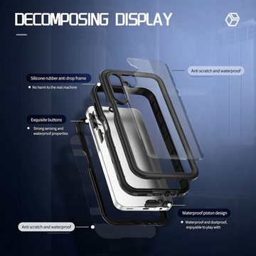 Wigento Handyhülle Für Samsung Galaxy A15 360 Grad Full Body Wasserdichte Hülle Tasche