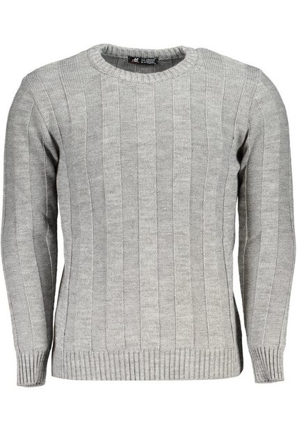 U.S. GRAND POLO Strickpullover Grauer Herrenpullover mit Rundhalsausschnitt günstig online kaufen