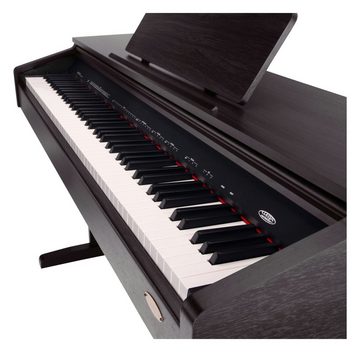 Classic Cantabile Digitalpiano DP-210 E-Piano mit 88 Tasten Hammermechanik (Spar-Set, 4-St., inkl. Klavierbank, Kopfhörer & Schule), Dual Mode/Split Mode (Layer-Funktion) und USB