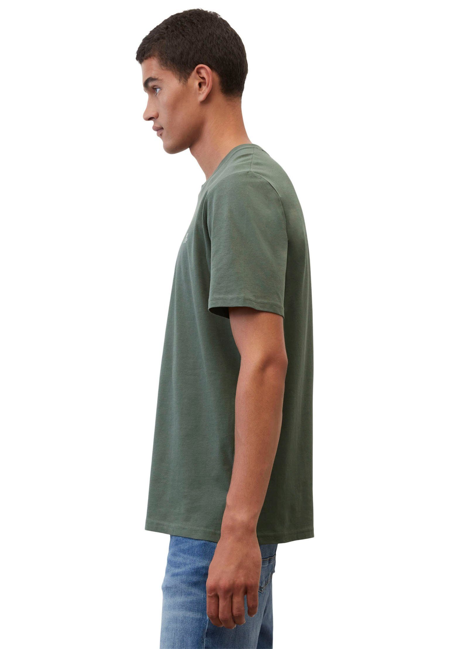 Marc O'Polo T-Shirt Logo-T-Shirt mangrove Bio-Baumwolle aus