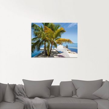 Artland Glasbild Florida Keys Himmlischer Blick, Strand (1 St), in verschiedenen Größen
