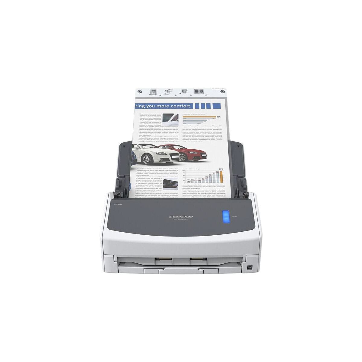 Ricoh ScanSnap iX1400 Scanner, (40 Seiten/Min., 50 Blatt)