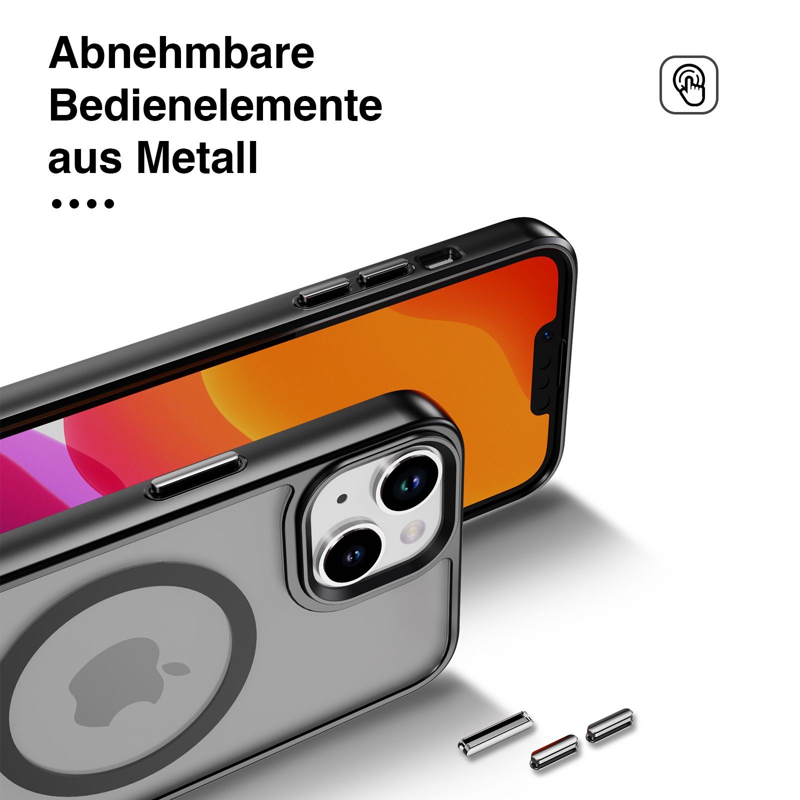 Tec-Expert Handyhülle Magnet Hülle für Apple iPhone 14 6.1 Zoll, 6.1, kompatibel zu Magsafe magnetisches Laden – Bild 5 von 5