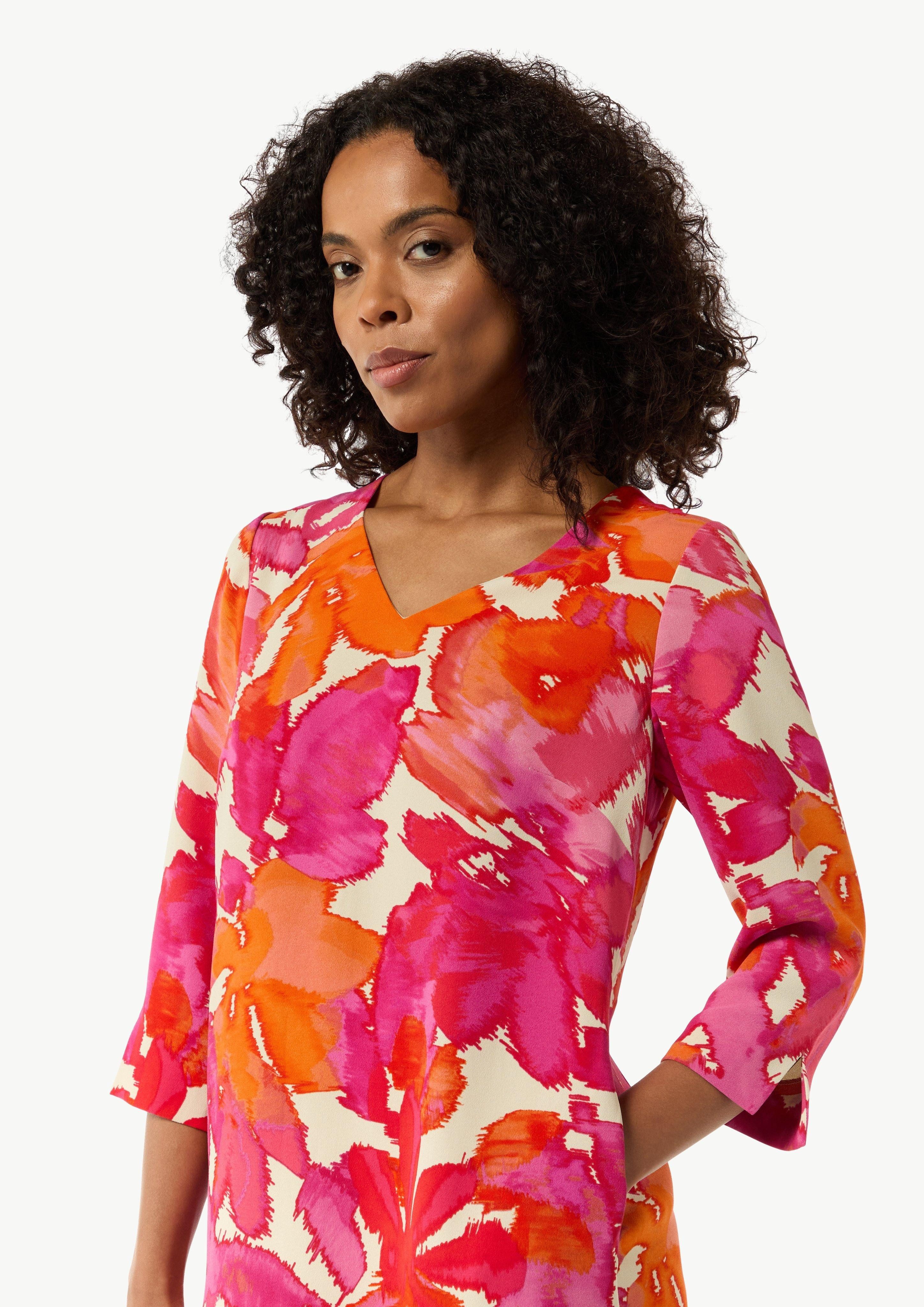 Comma Minikleid Gemustertes Kleid aus Crêpe günstig online kaufen