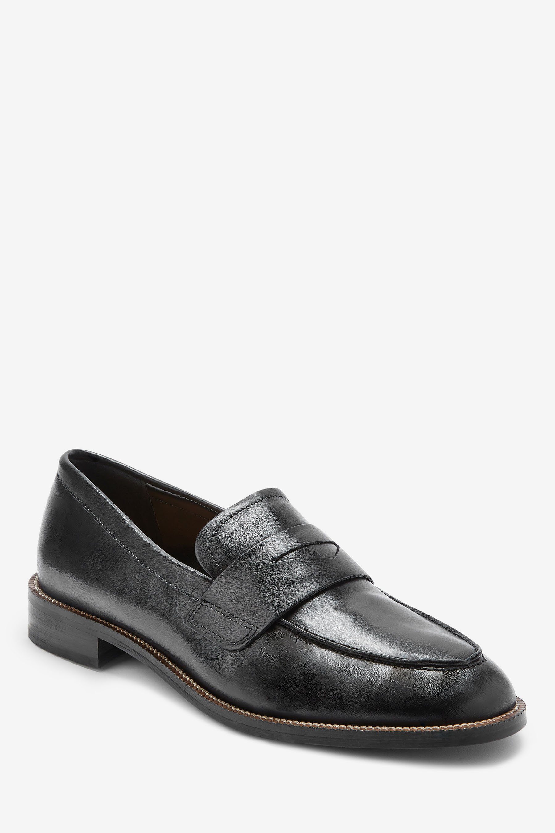 Next Lederloafer mit mandelförmiger Zehenpartie Mokassin günstig online kaufen