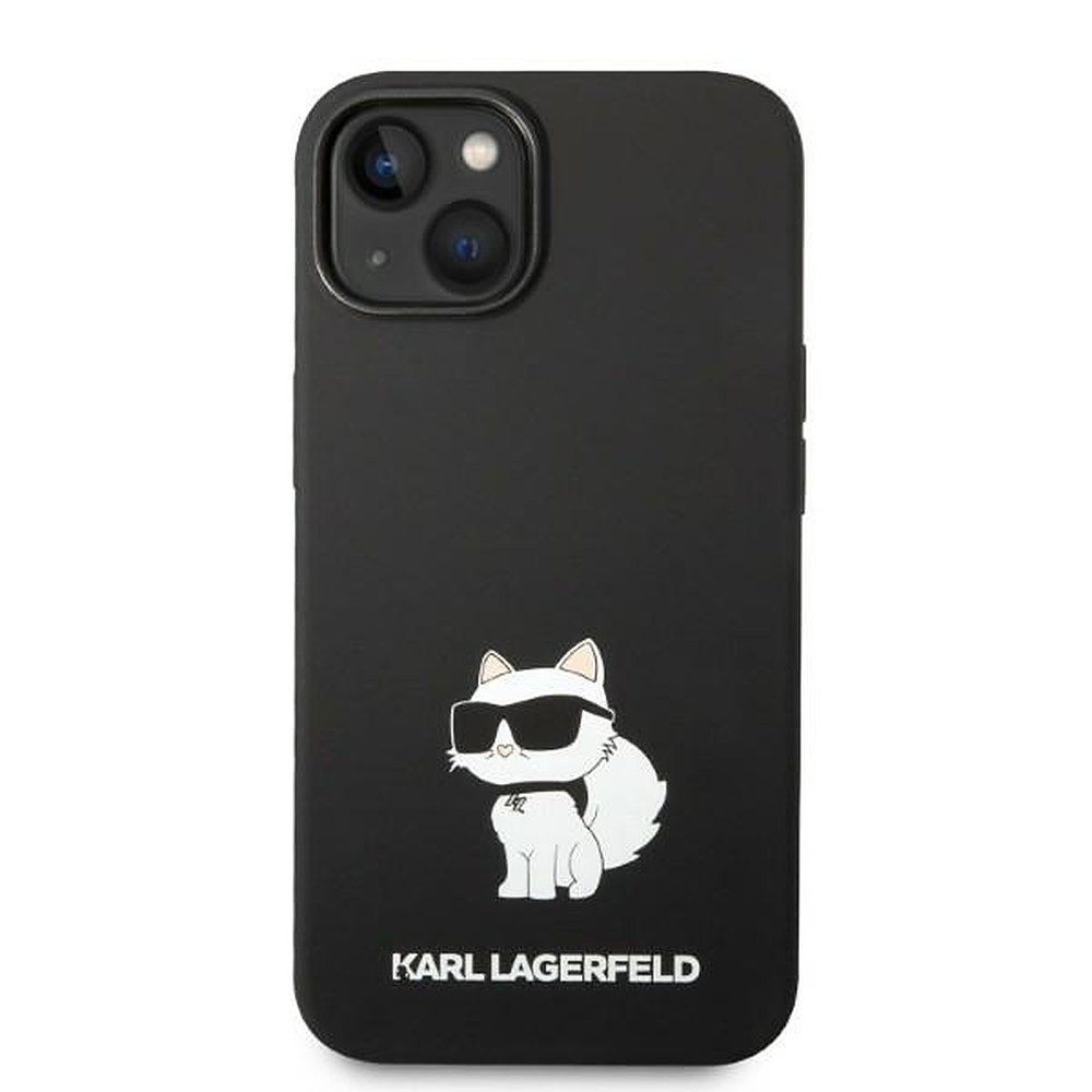 KARL LAGERFELD Handyhülle Schutzhülle Silikonhülle Smartphonehülle 6,7 Zoll, MagSafe, Silikon, Mikrofaser-Innenfutter, Choupette