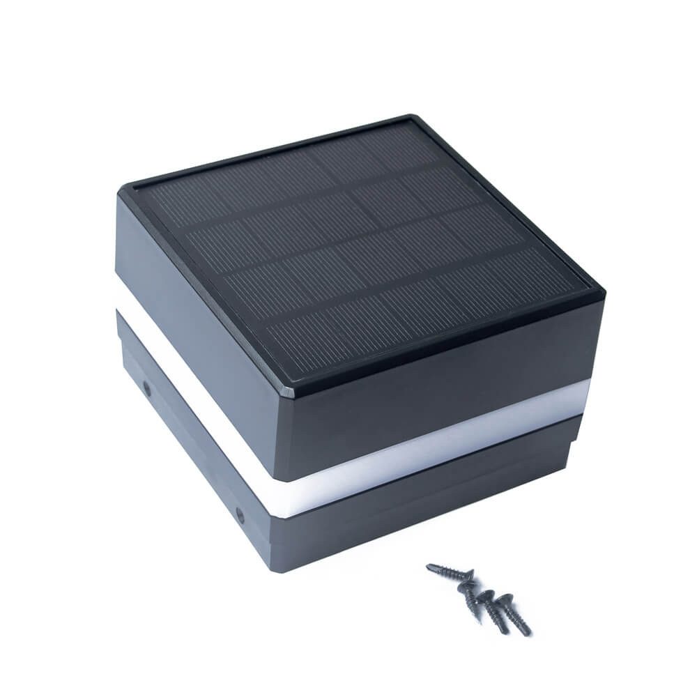 HOME DELUXE Pfostenkappe Pfostenabdeckung mit Solar LED Beleuchtung (1 St)