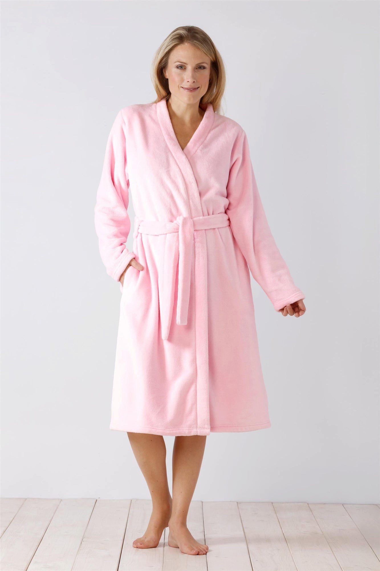 Hajo Morgenmantel Damen Homewear Mantel Nicki Fleece günstig online kaufen